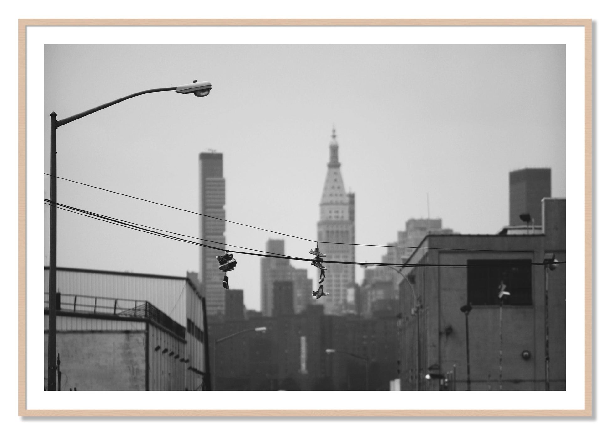 Framed photograph of His And Hers by Dylan Ozanich, Maple frame, Borders
