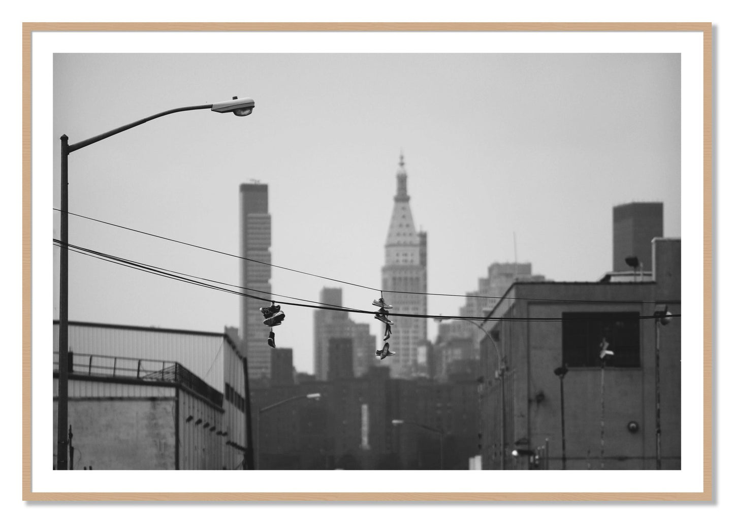 Framed photograph of His And Hers by Dylan Ozanich, Oak frame, Borders