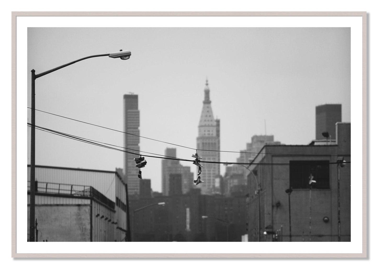 Framed photograph of His And Hers by Dylan Ozanich, White Maple frame, Borders