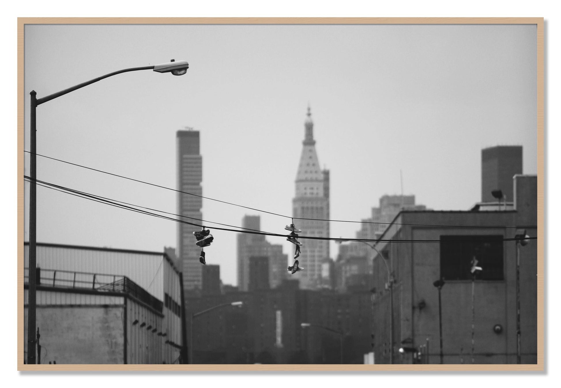 Framed photograph of His And Hers by Dylan Ozanich, Oak frame, Full Bleed