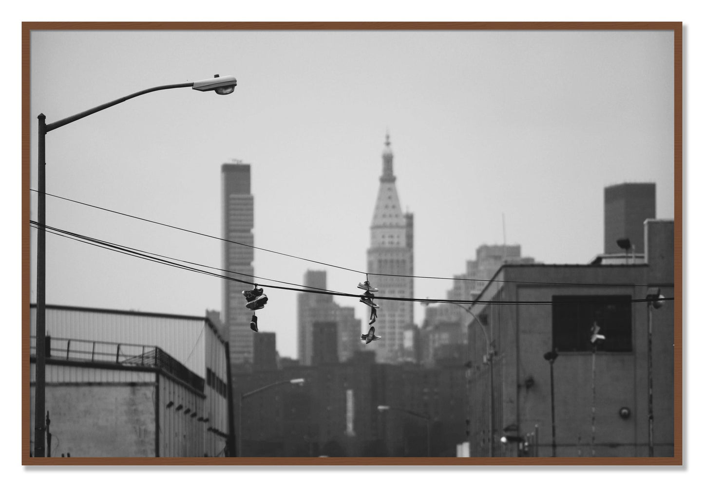 Framed photograph of His And Hers by Dylan Ozanich, Walnut frame, Full Bleed