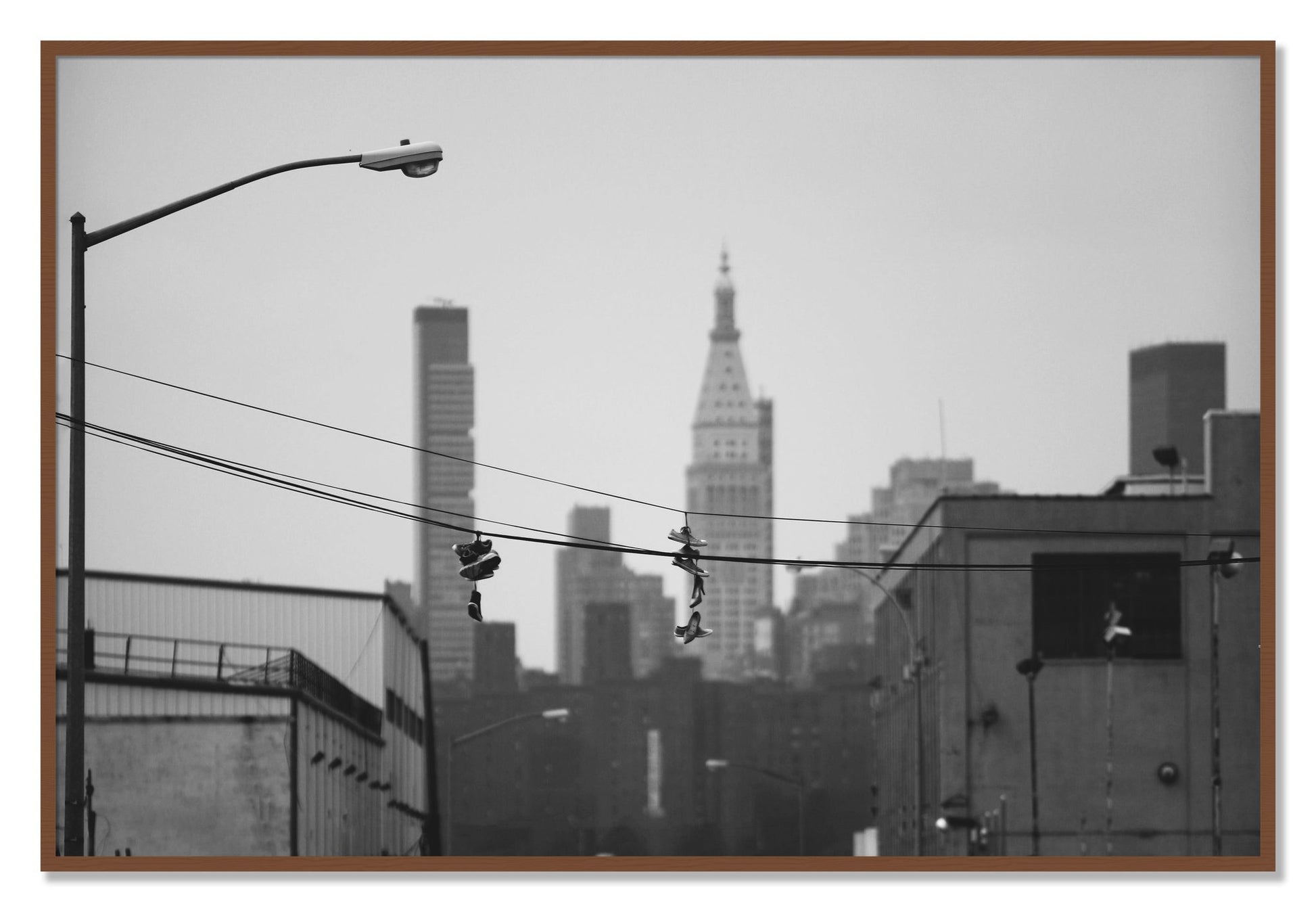 Framed photograph of His And Hers by Dylan Ozanich, Walnut frame, Full Bleed