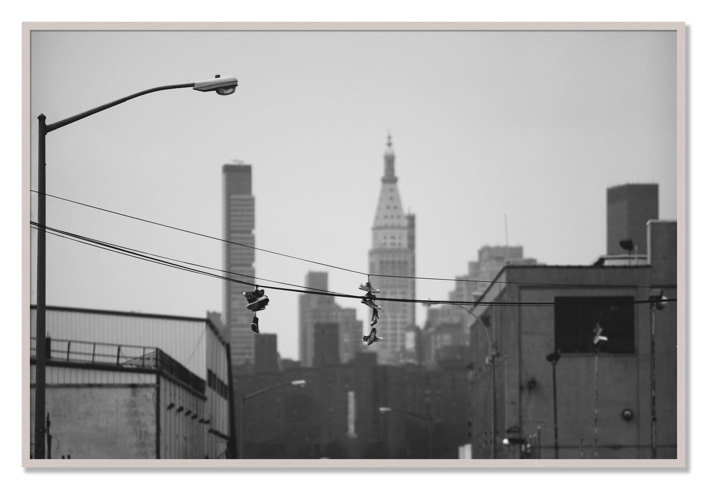 Framed photograph of His And Hers by Dylan Ozanich, White Maple frame, Full Bleed