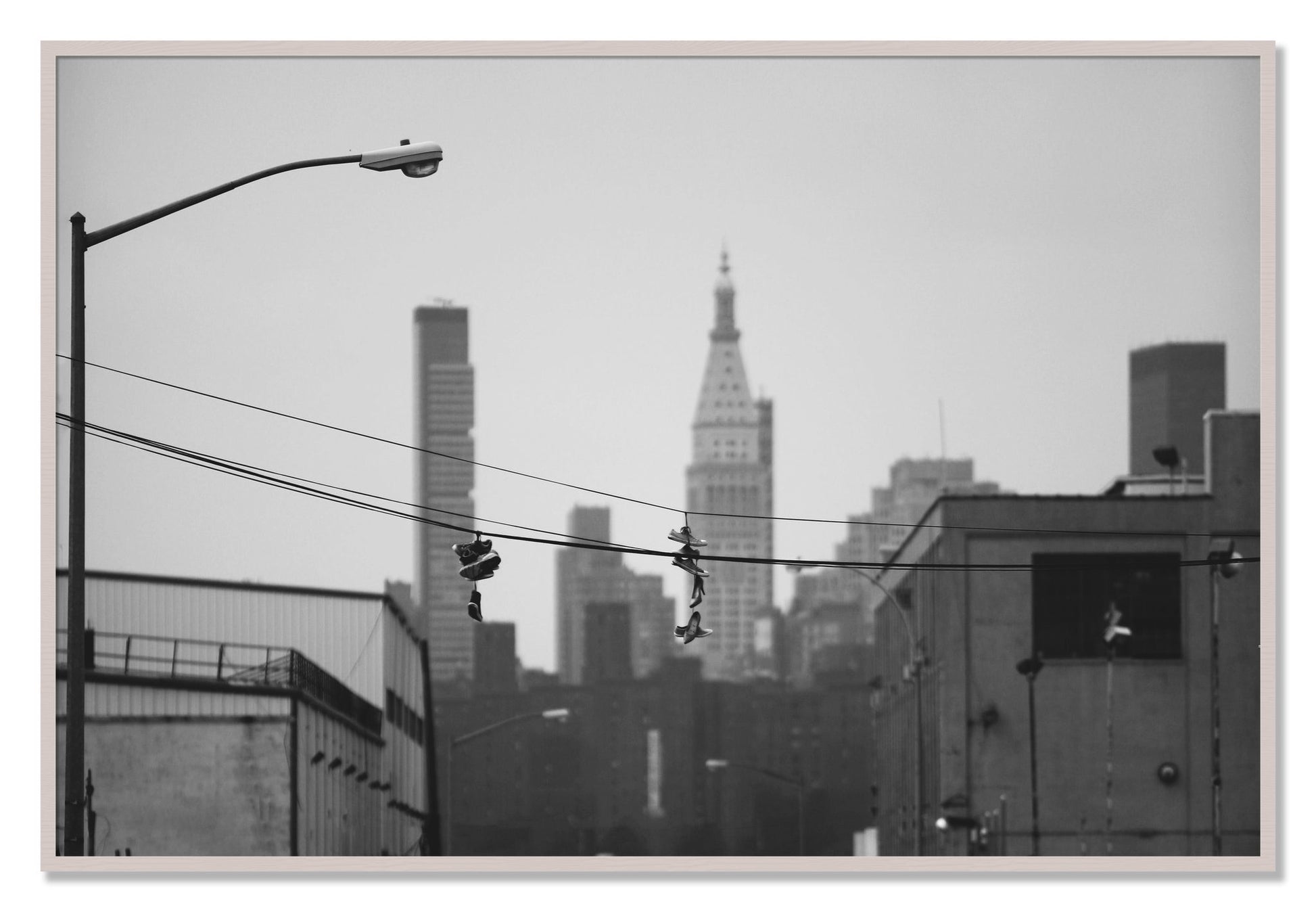 Framed photograph of His And Hers by Dylan Ozanich, White Maple frame, Full Bleed