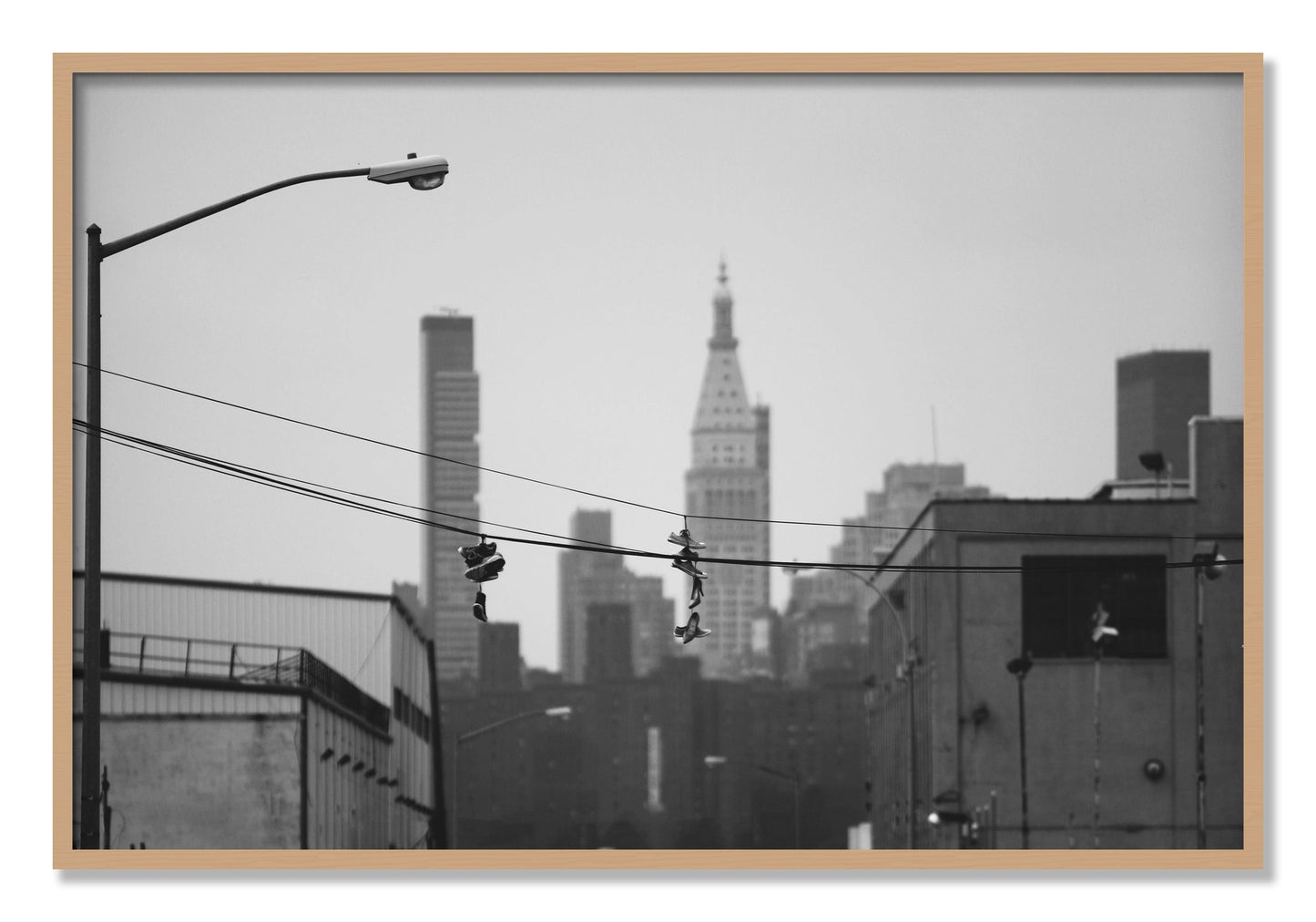 Framed photograph of His And Hers by Dylan Ozanich, Oak frame, Full Bleed