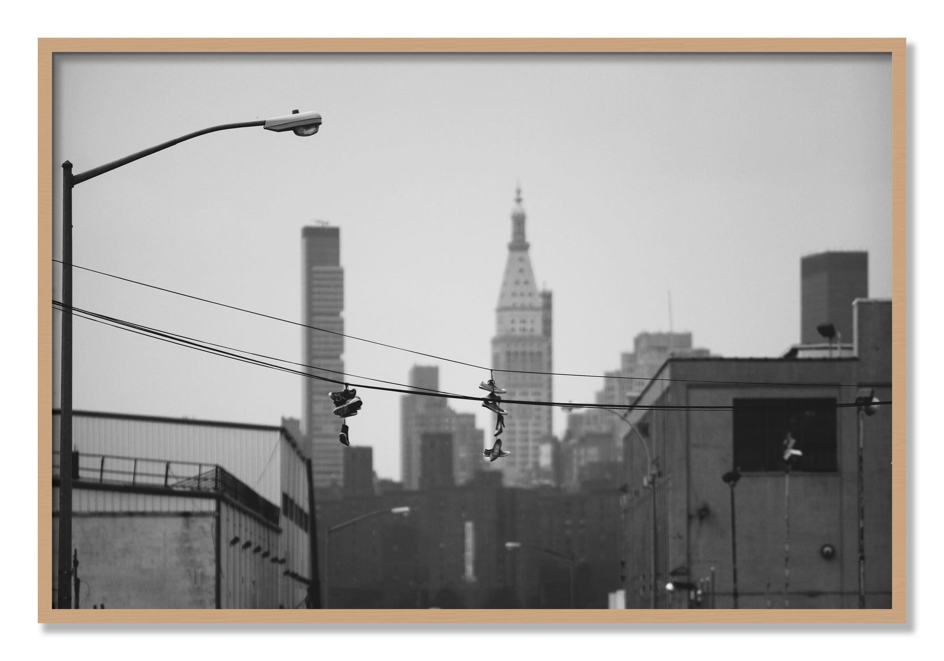 Framed photograph of His And Hers by Dylan Ozanich, Oak frame, Full Bleed
