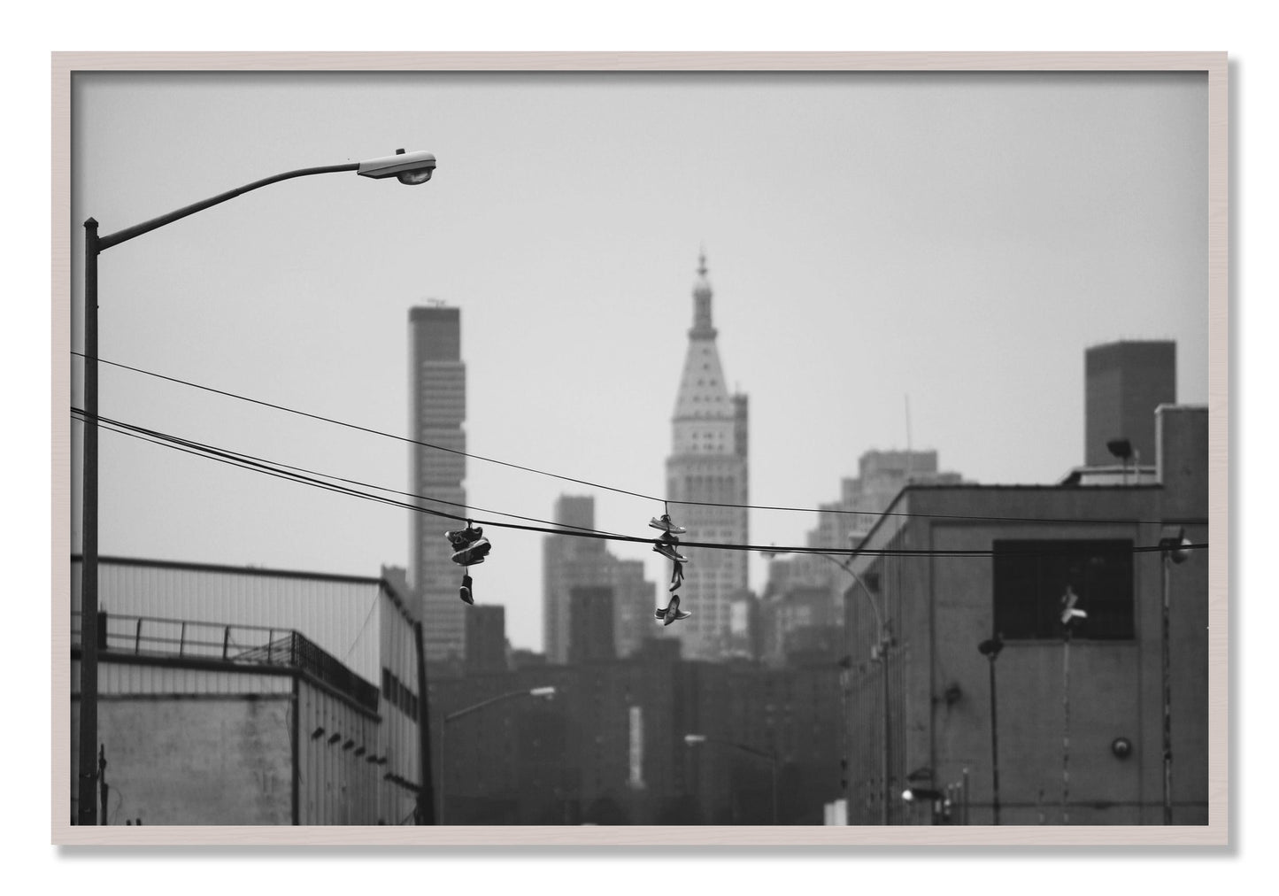 Framed photograph of His And Hers by Dylan Ozanich, White Maple frame, Full Bleed