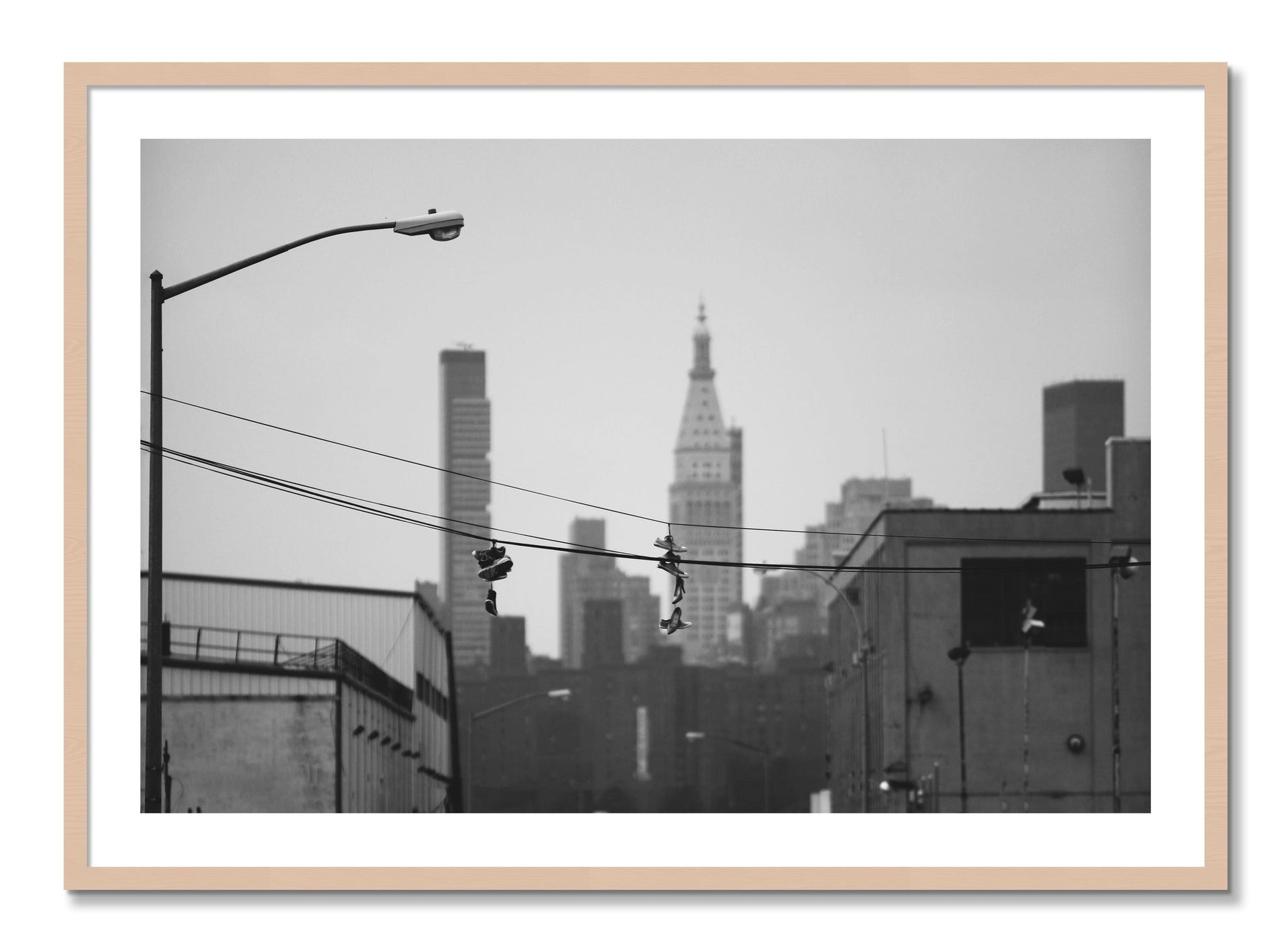 Framed photograph of His And Hers by Dylan Ozanich, Maple frame, Borders