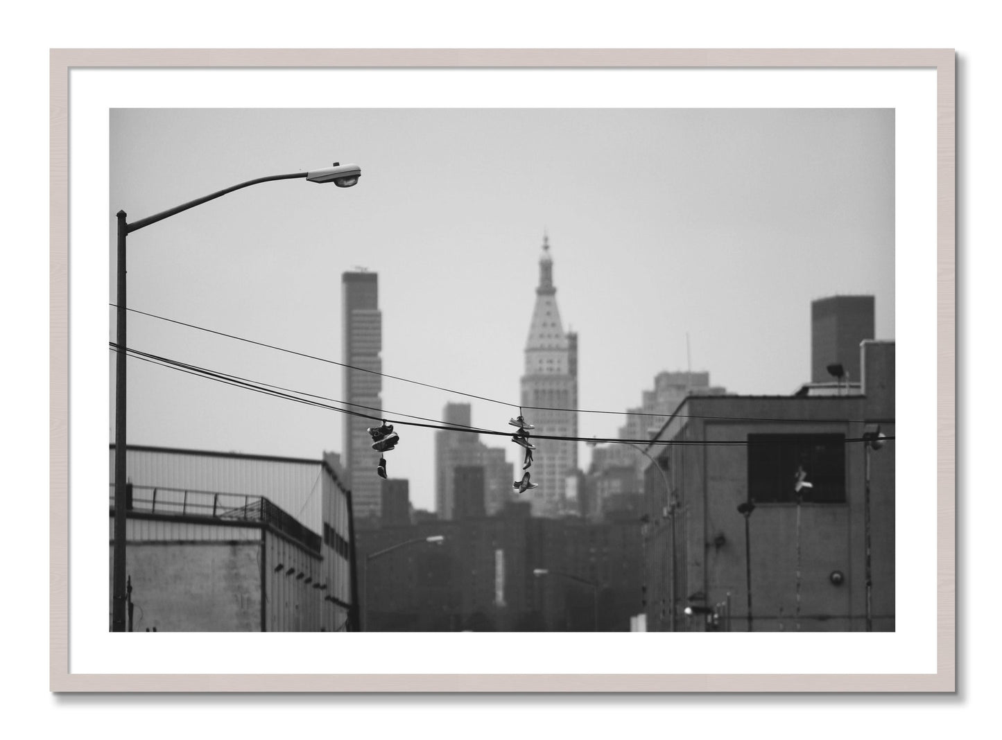 Framed photograph of His And Hers by Dylan Ozanich, White Maple frame, Borders