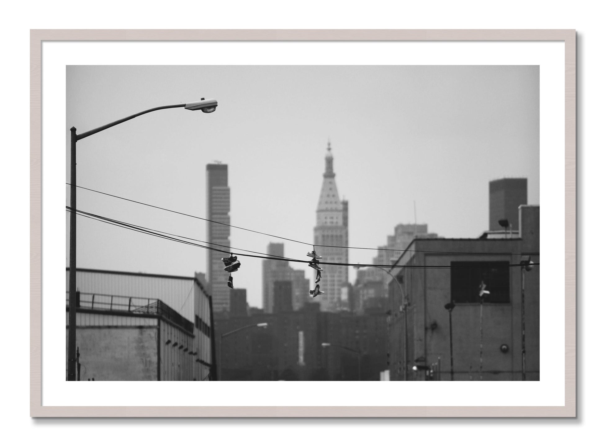 Framed photograph of His And Hers by Dylan Ozanich, White Maple frame, Borders