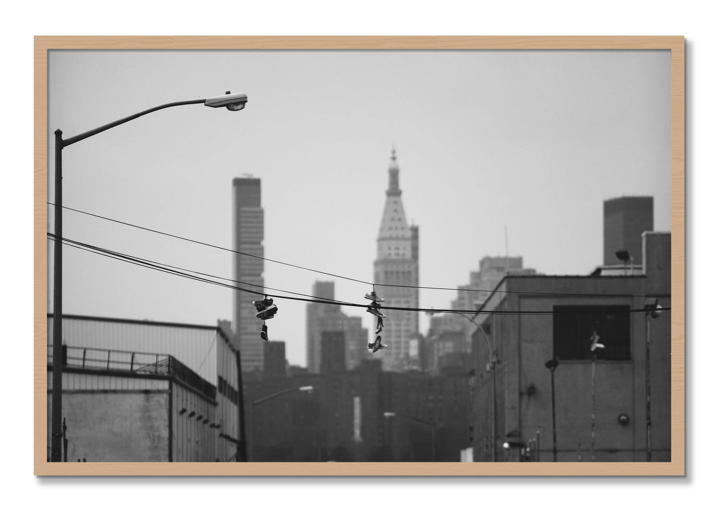 Framed photograph of His And Hers by Dylan Ozanich, Oak frame, Full Bleed