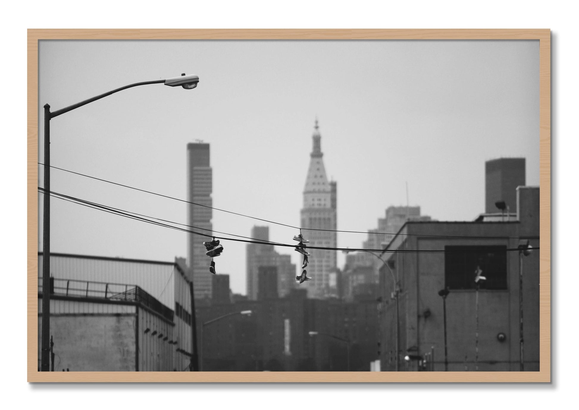 Framed photograph of His And Hers by Dylan Ozanich, Oak frame, Full Bleed