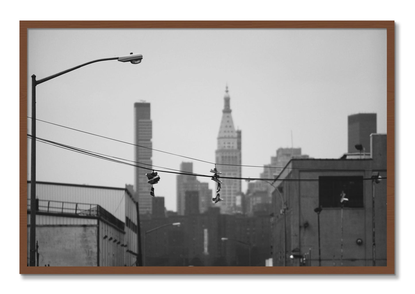 Framed photograph of His And Hers by Dylan Ozanich, Walnut frame, Full Bleed