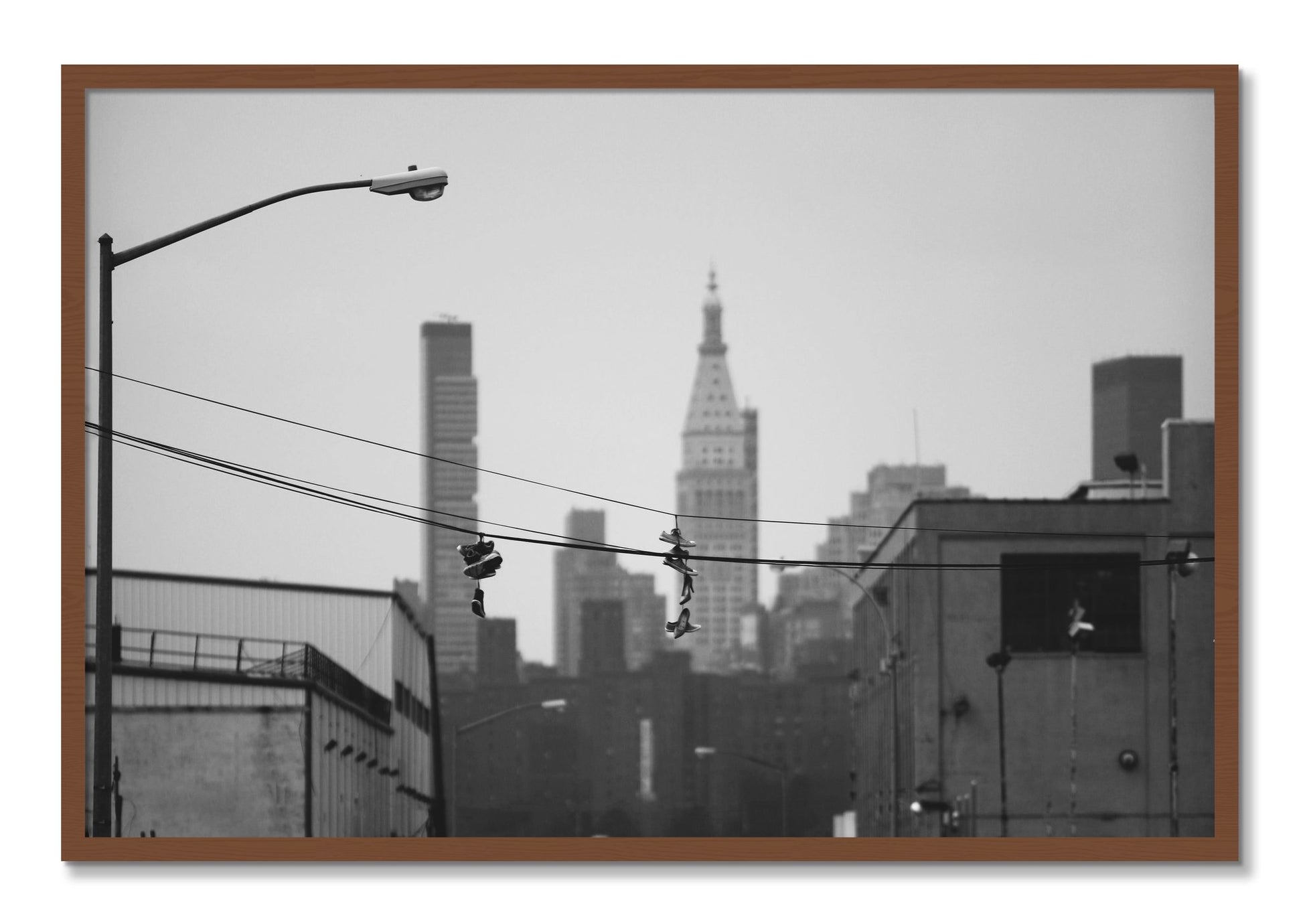 Framed photograph of His And Hers by Dylan Ozanich, Walnut frame, Full Bleed