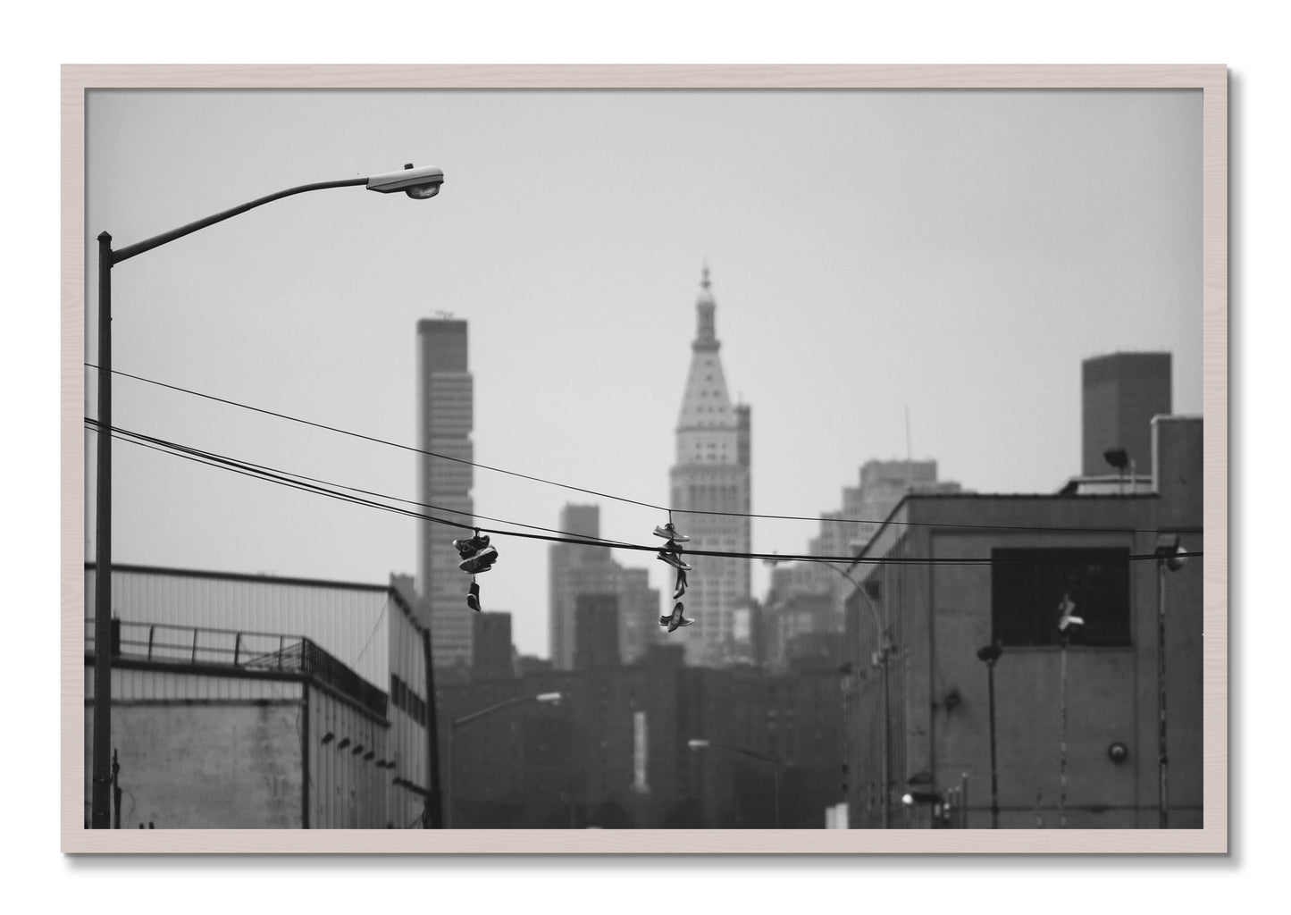 Framed photograph of His And Hers by Dylan Ozanich, White Maple frame, Full Bleed