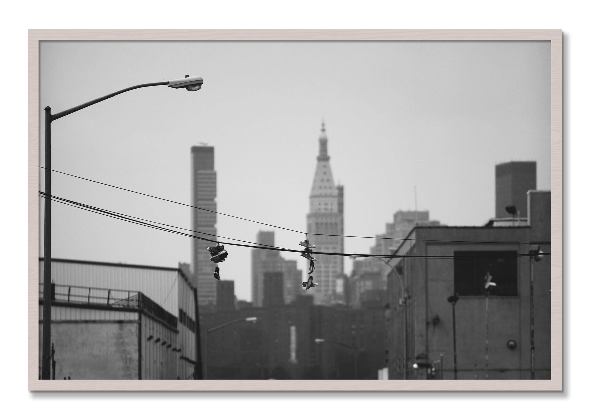 Framed photograph of His And Hers by Dylan Ozanich, White Maple frame, Full Bleed