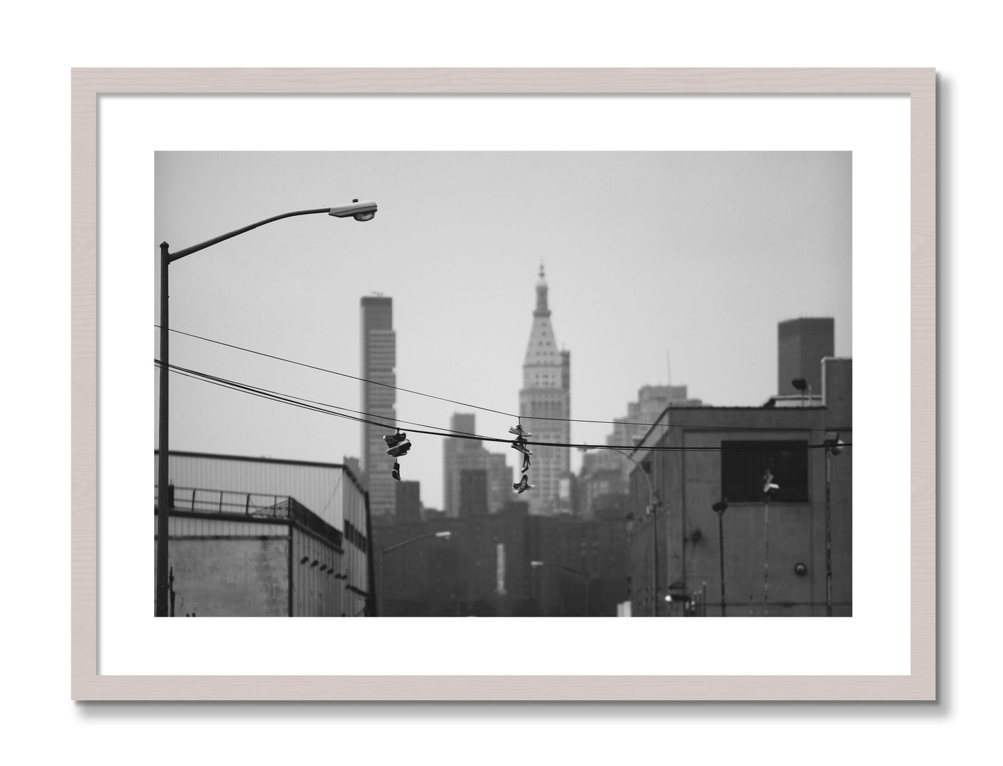 Framed photograph of His And Hers by Dylan Ozanich, White Maple frame, Borders