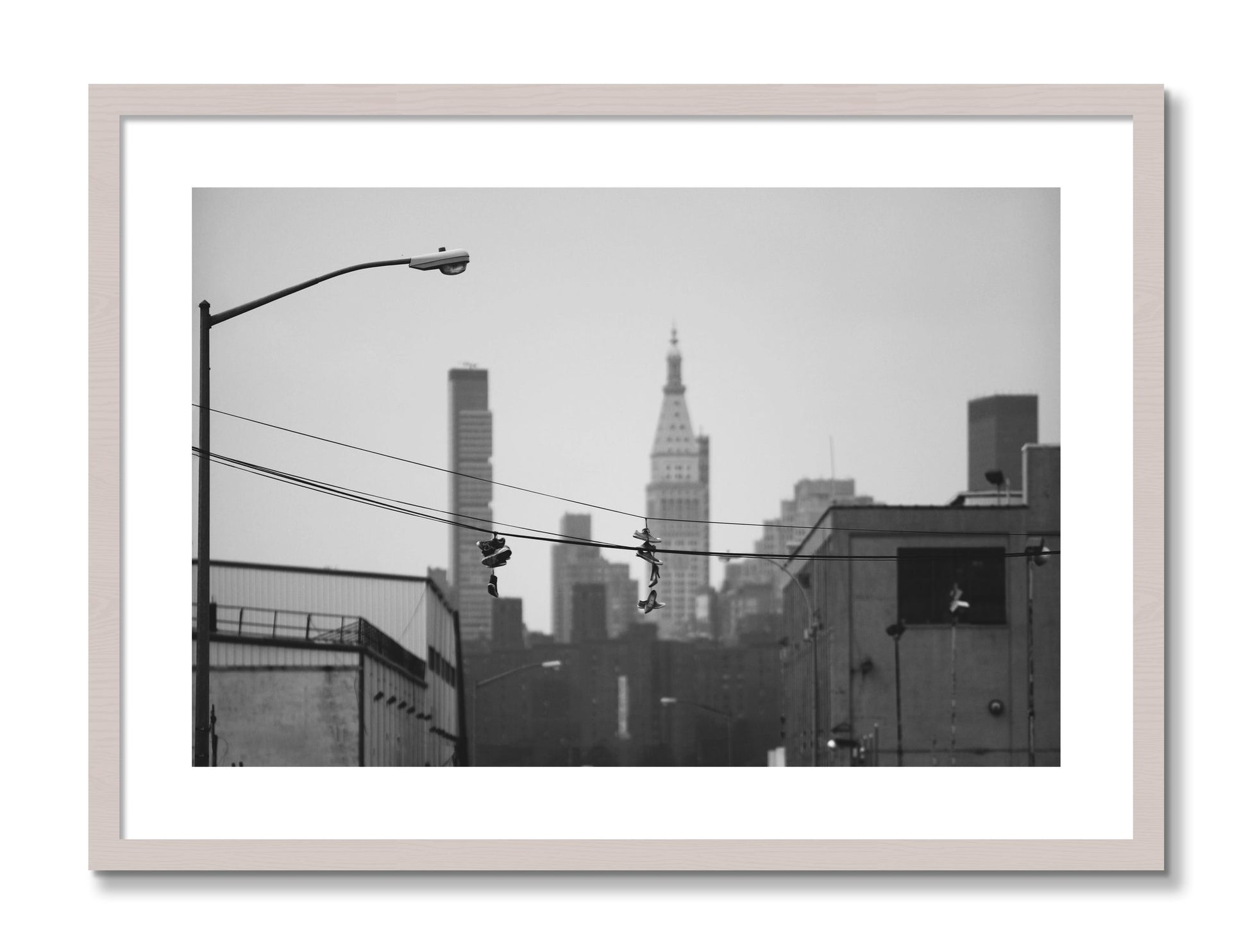 Framed photograph of His And Hers by Dylan Ozanich, White Maple frame, Borders