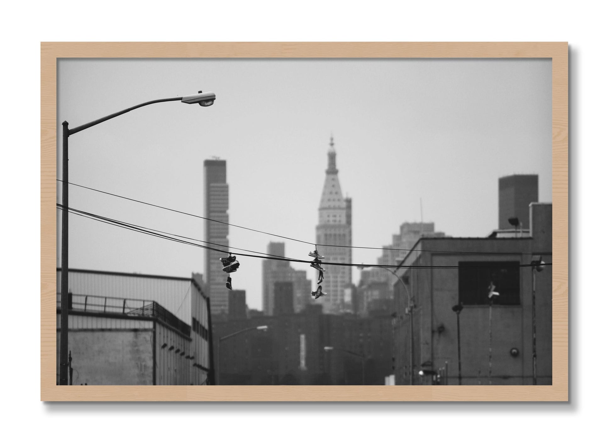 Framed photograph of His And Hers by Dylan Ozanich, Oak frame, Full Bleed