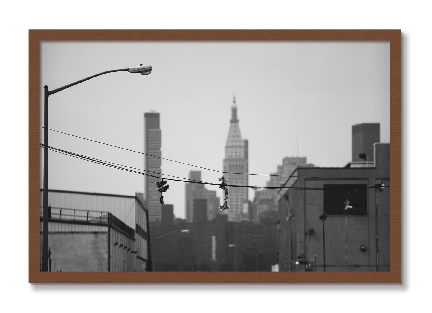 Framed photograph of His And Hers by Dylan Ozanich, Walnut frame, Full Bleed