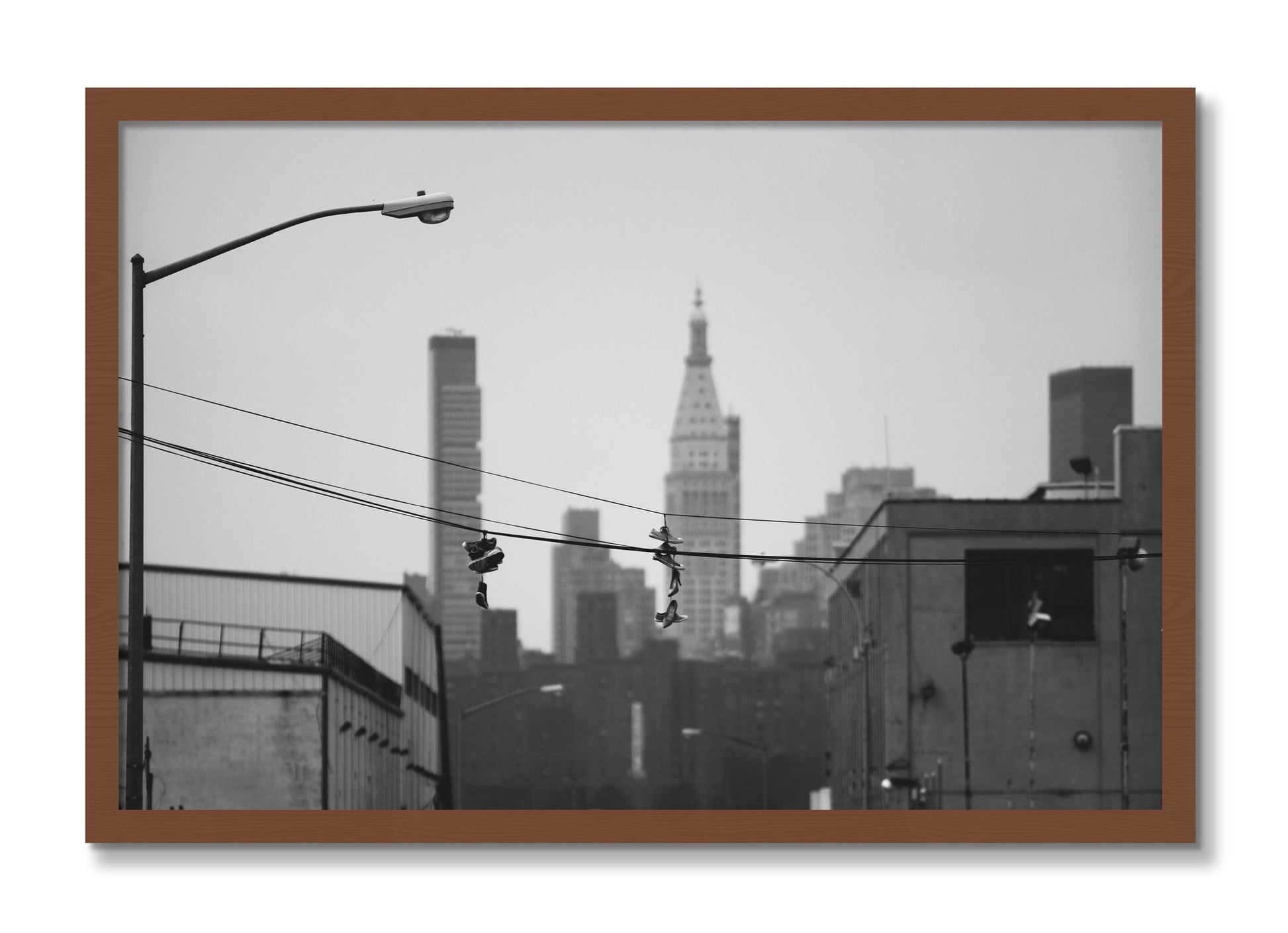 Framed photograph of His And Hers by Dylan Ozanich, Walnut frame, Full Bleed