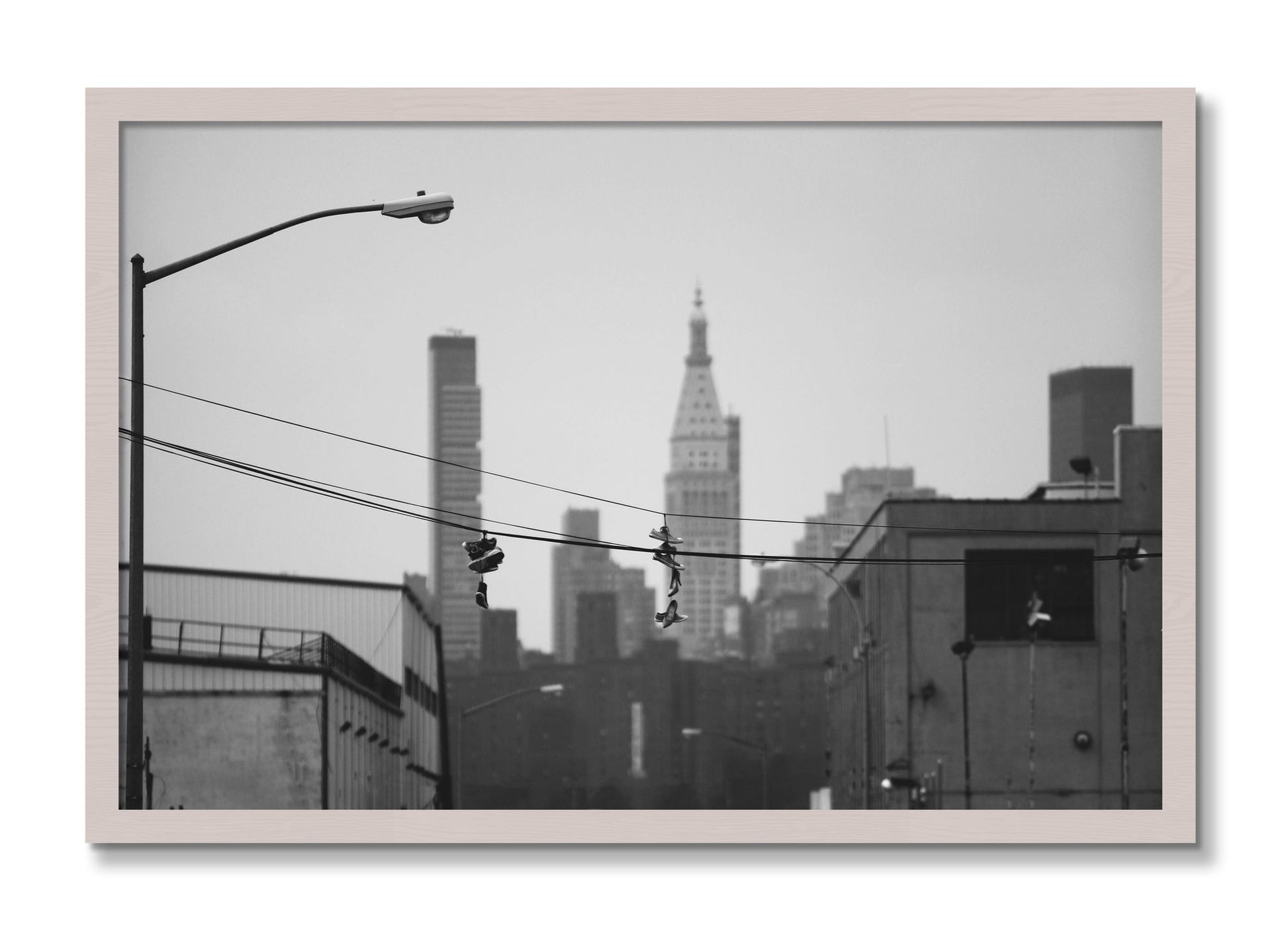 Framed photograph of His And Hers by Dylan Ozanich, White Maple frame, Full Bleed