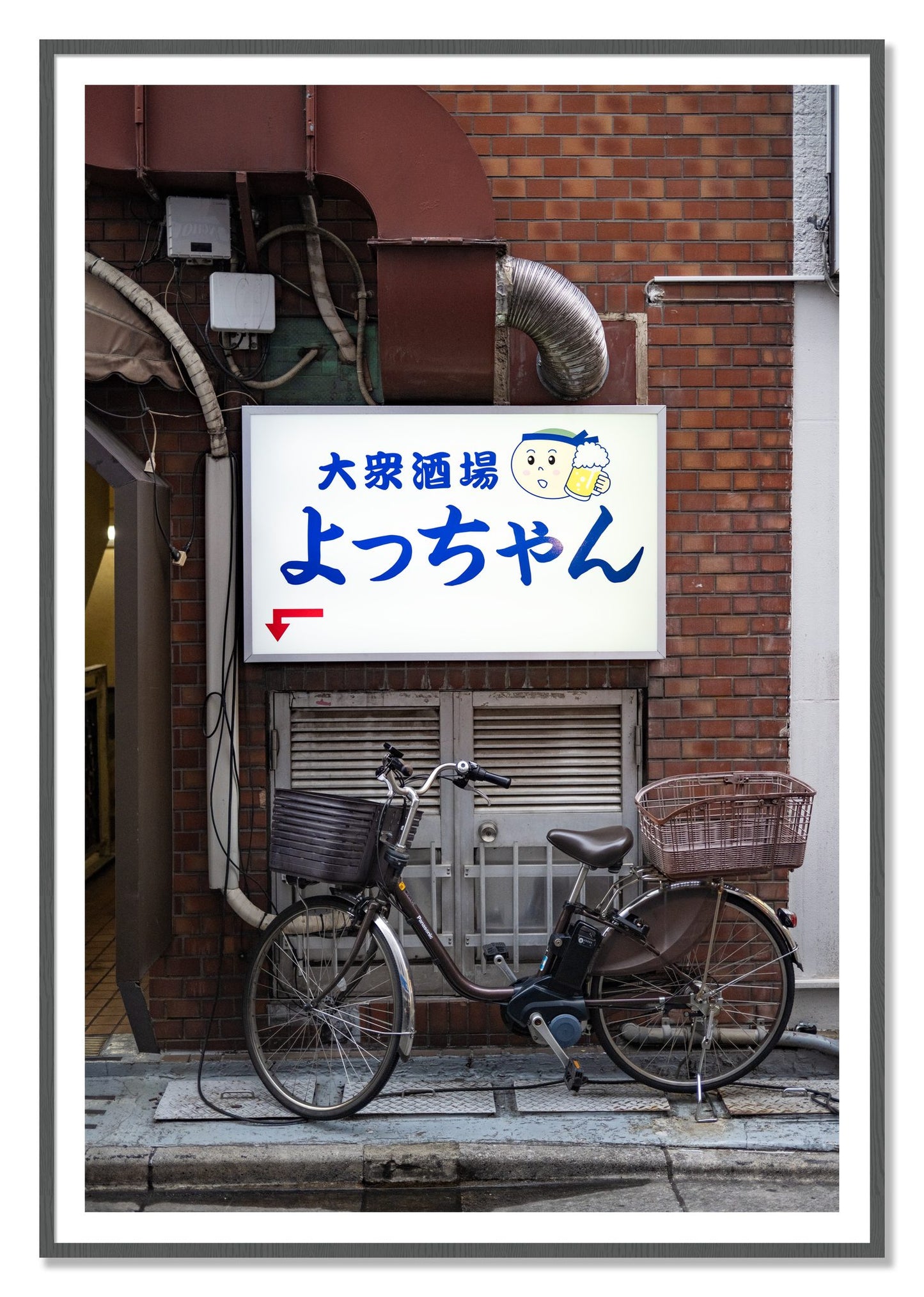 Invite Only by Dylan Ozanich, 48×72 print with a White Border in a Grey frame