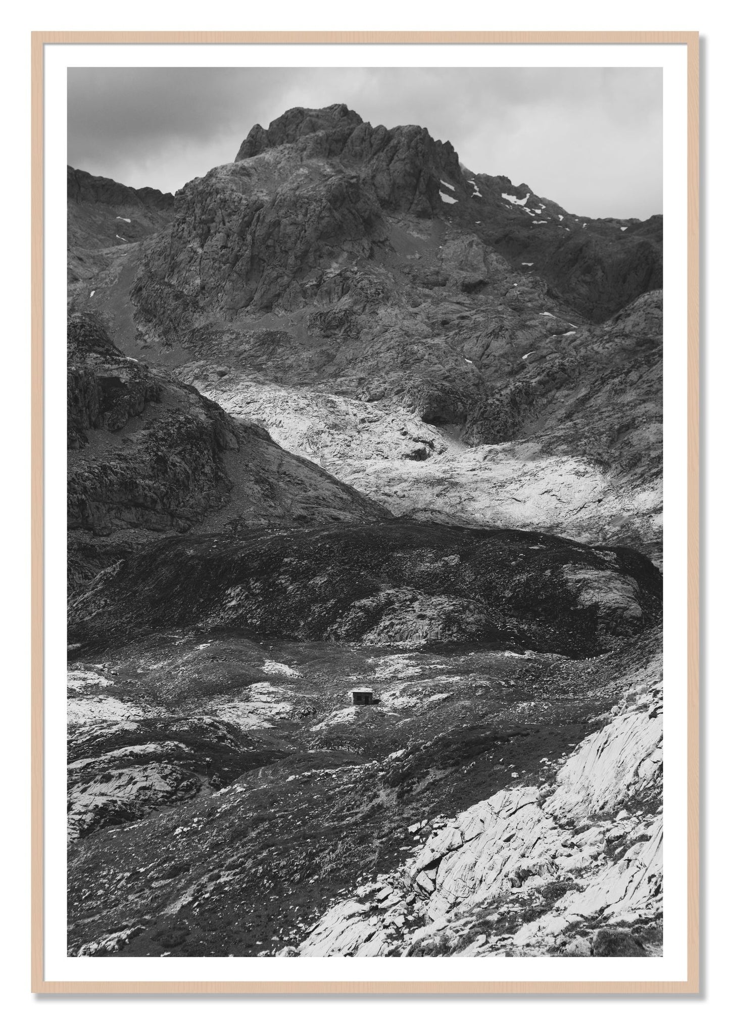 Isolation by Dylan Ozanich, 48×72 print with a White Border in a Maple frame