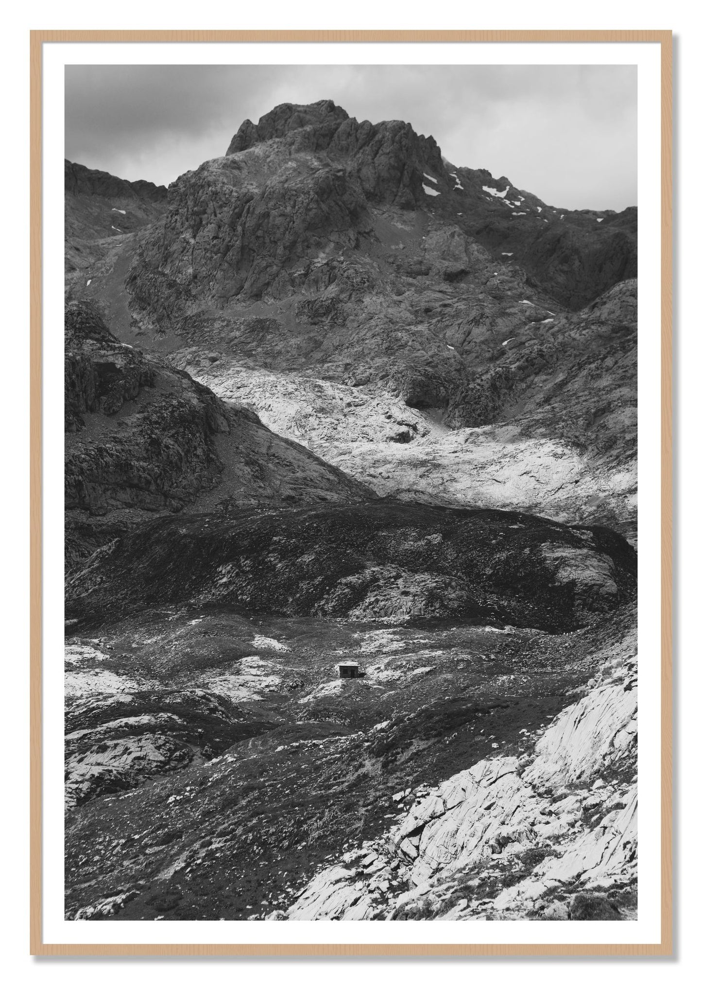 Isolation by Dylan Ozanich, 48×72 print with a White Border in an Oak frame