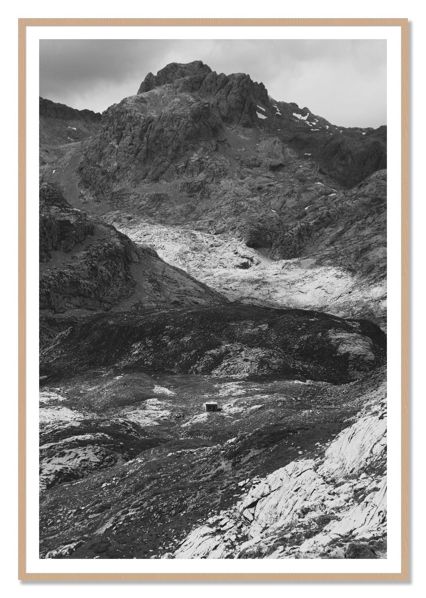 Isolation by Dylan Ozanich, 48×72 print with a White Border in an Oak frame