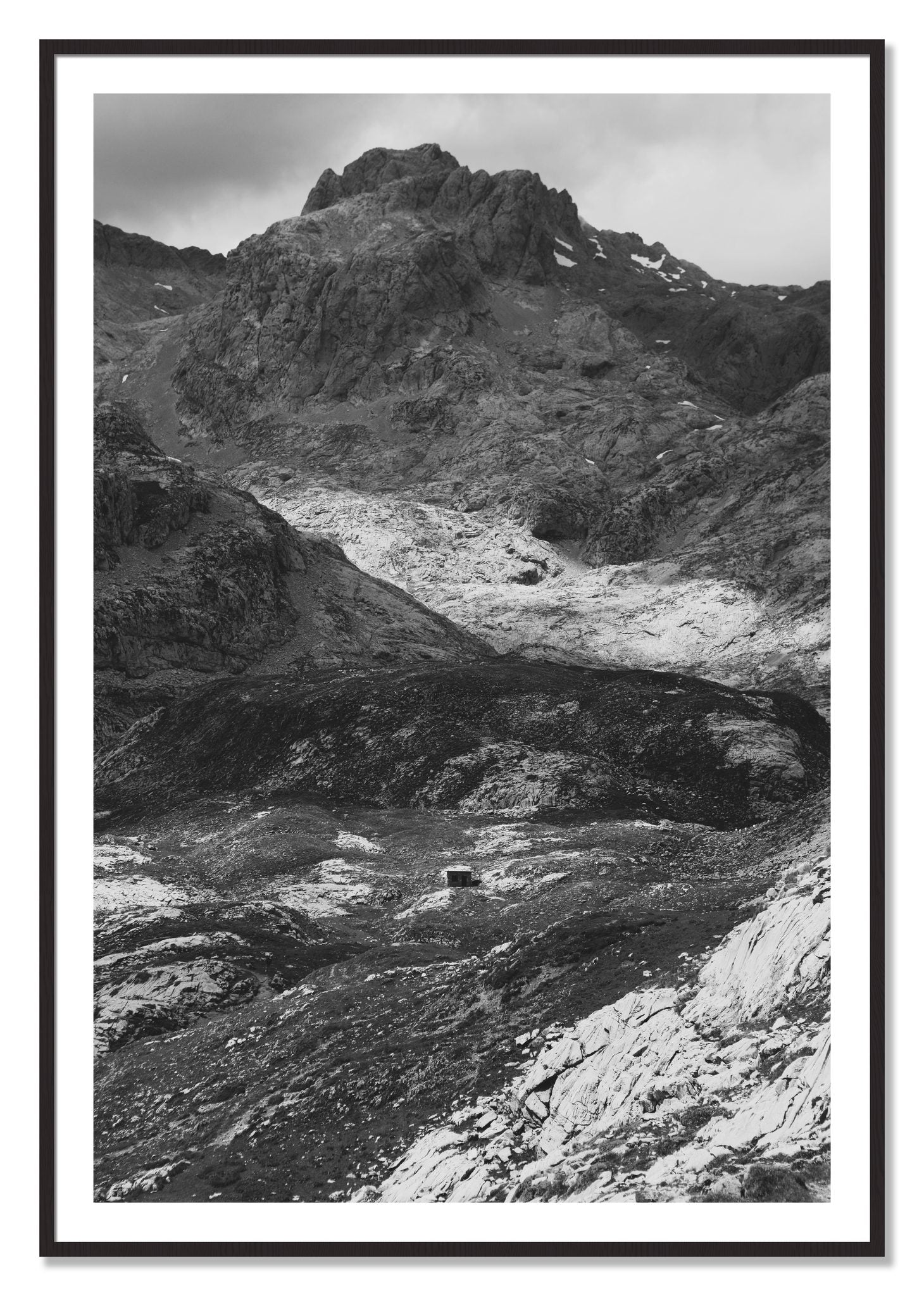 Framed photograph of Isolation by Dylan Ozanich, Black Walnut frame, Borders