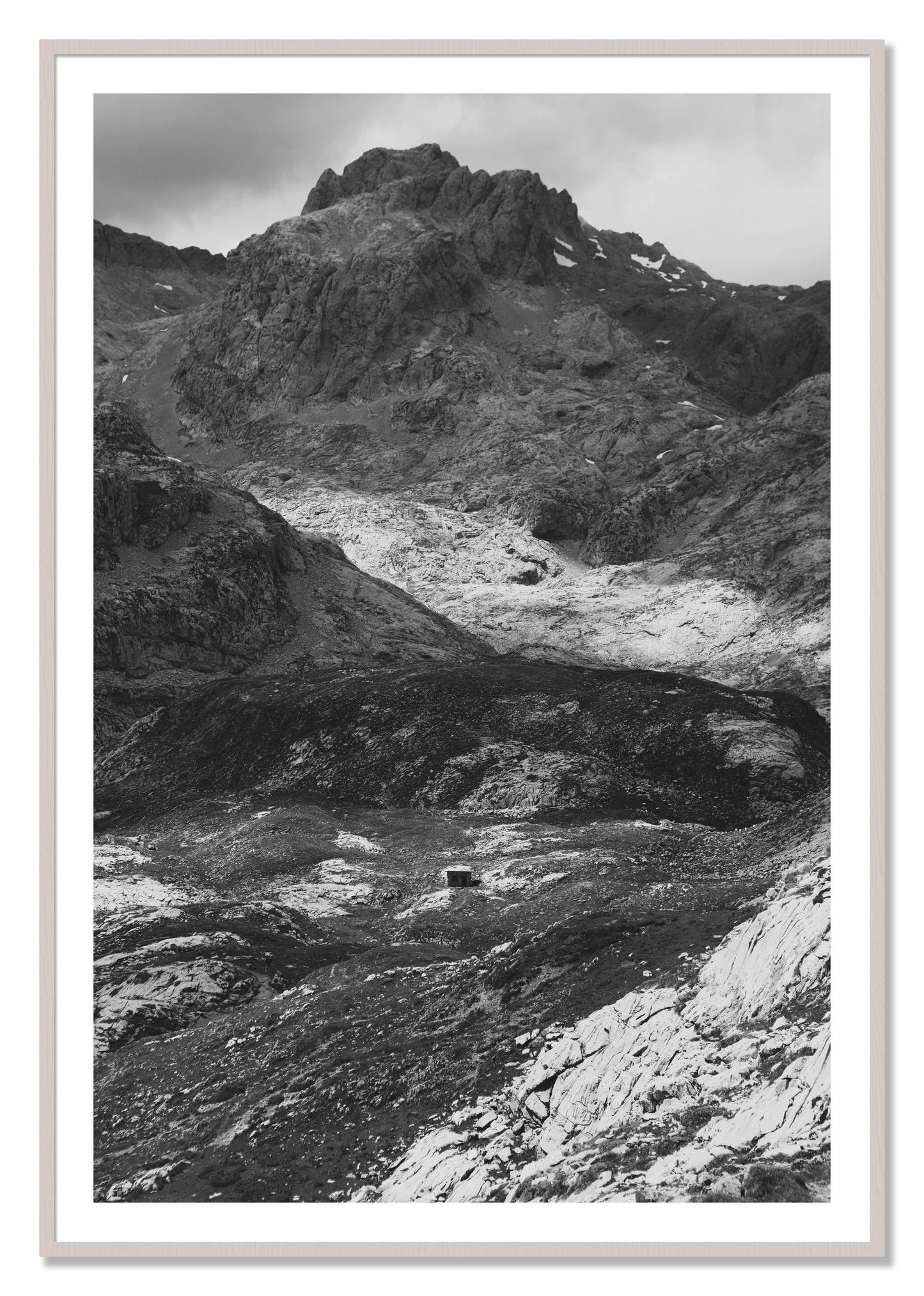 Framed photograph of Isolation by Dylan Ozanich, White Maple frame, Borders