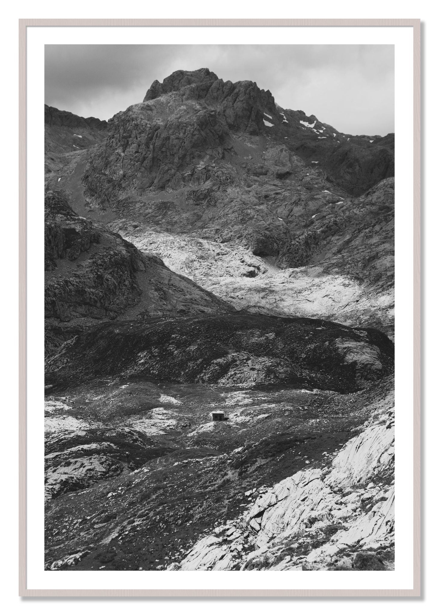 Framed photograph of Isolation by Dylan Ozanich, White Maple frame, Borders