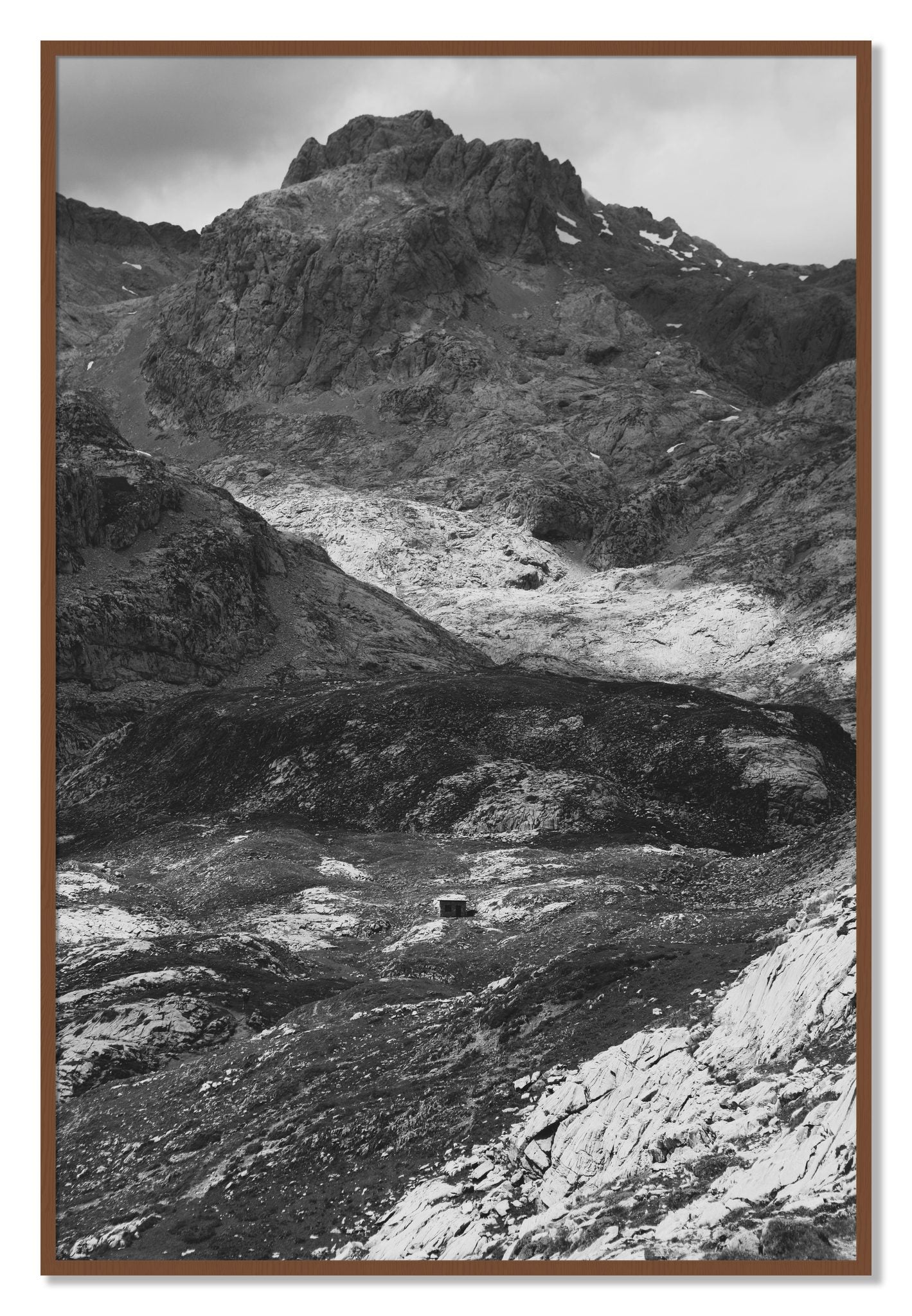 Framed photograph of Isolation by Dylan Ozanich, Walnut frame, Full Bleed