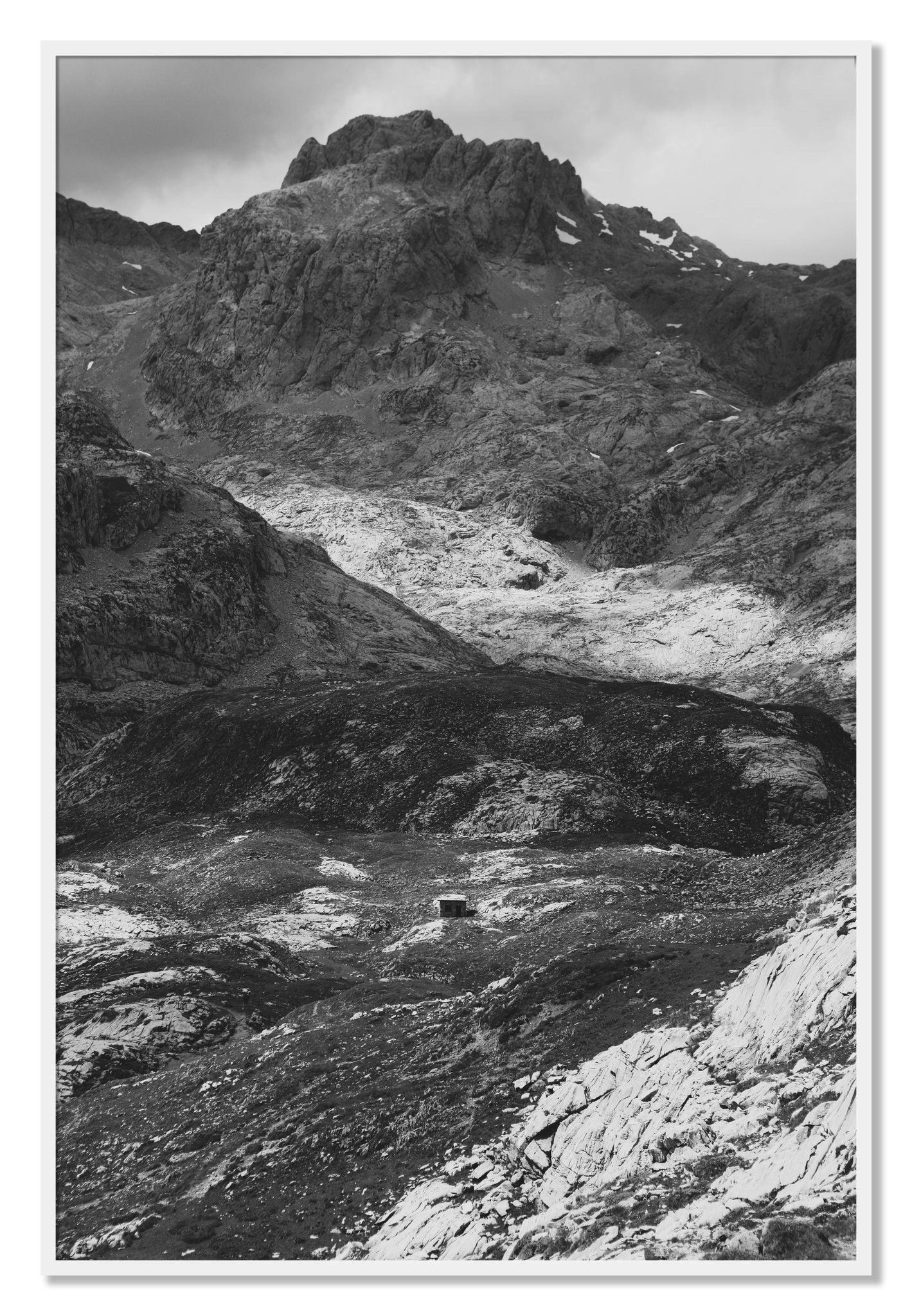 Framed photograph of Isolation by Dylan Ozanich, White frame, Full Bleed