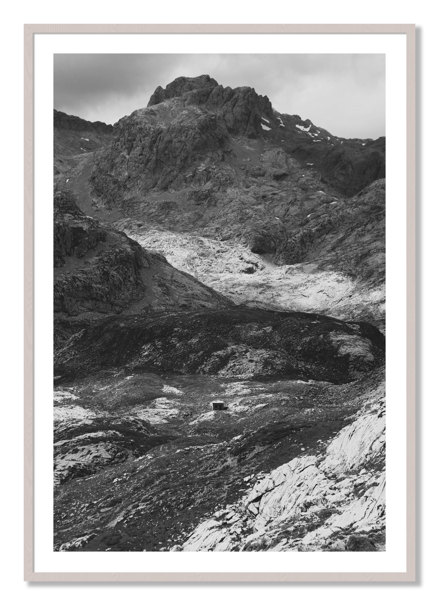 Framed photograph of Isolation by Dylan Ozanich, White Maple frame, Borders