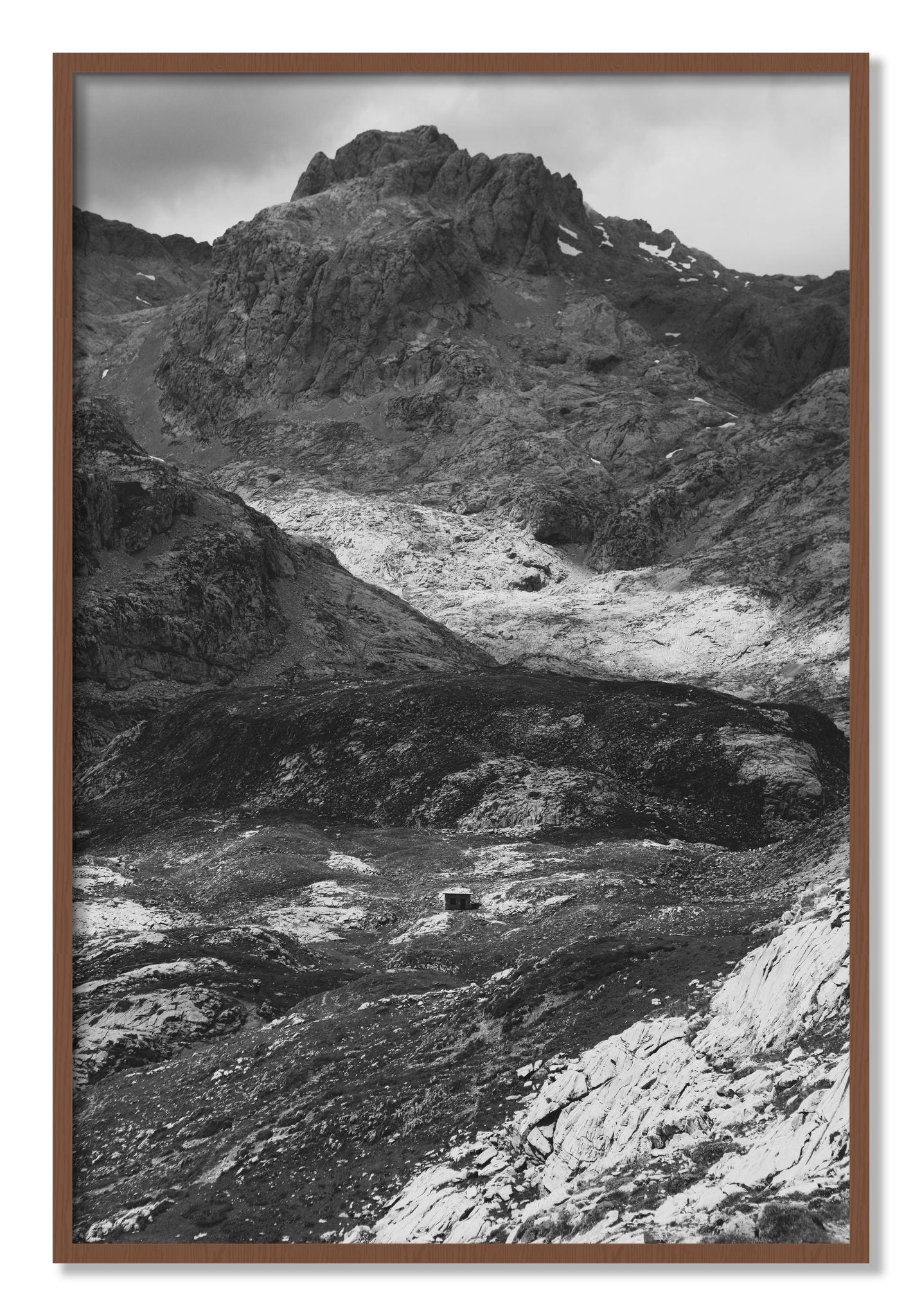 Framed photograph of Isolation by Dylan Ozanich, Walnut frame, Full Bleed