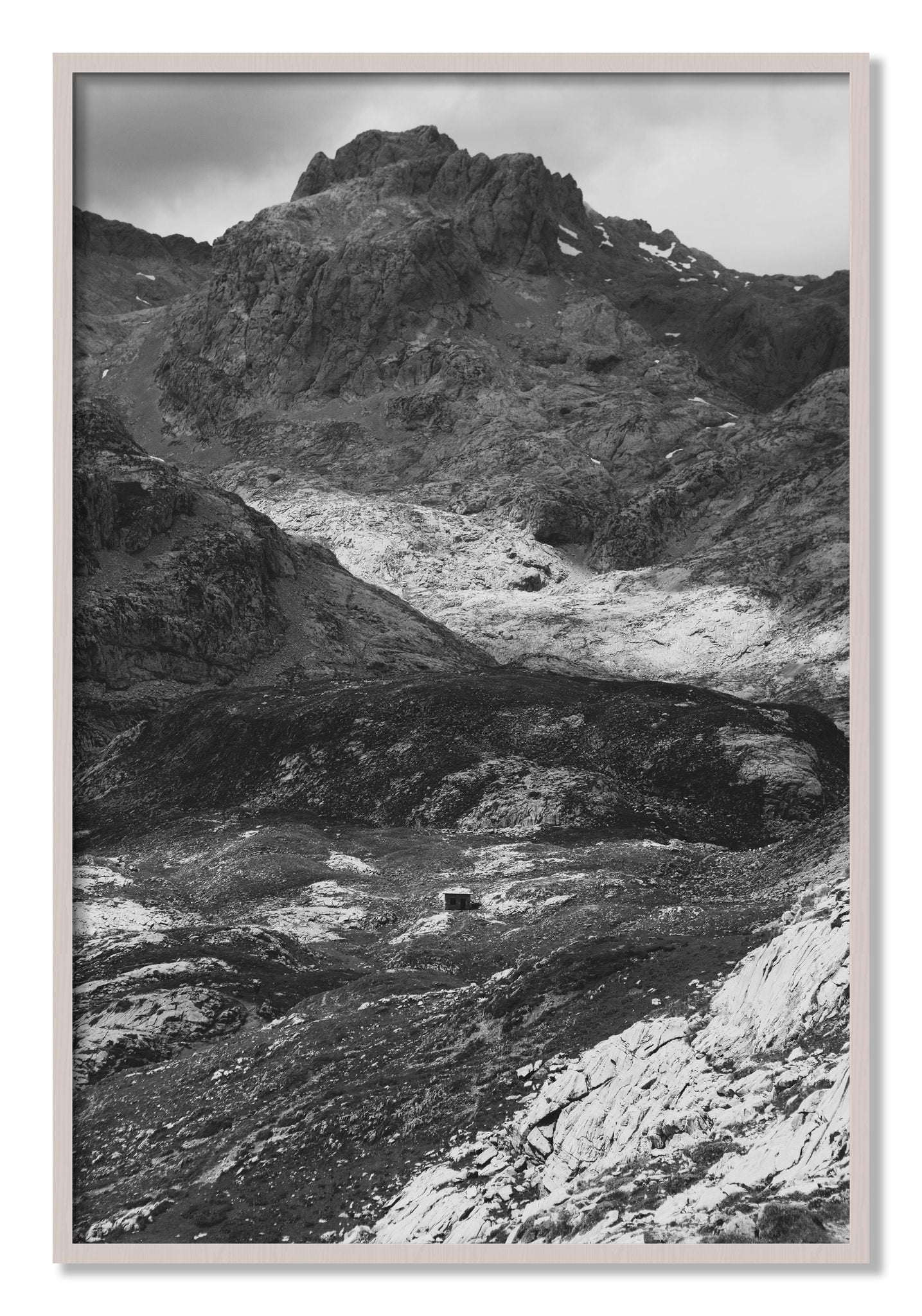 Framed photograph of Isolation by Dylan Ozanich, White Maple frame, Full Bleed