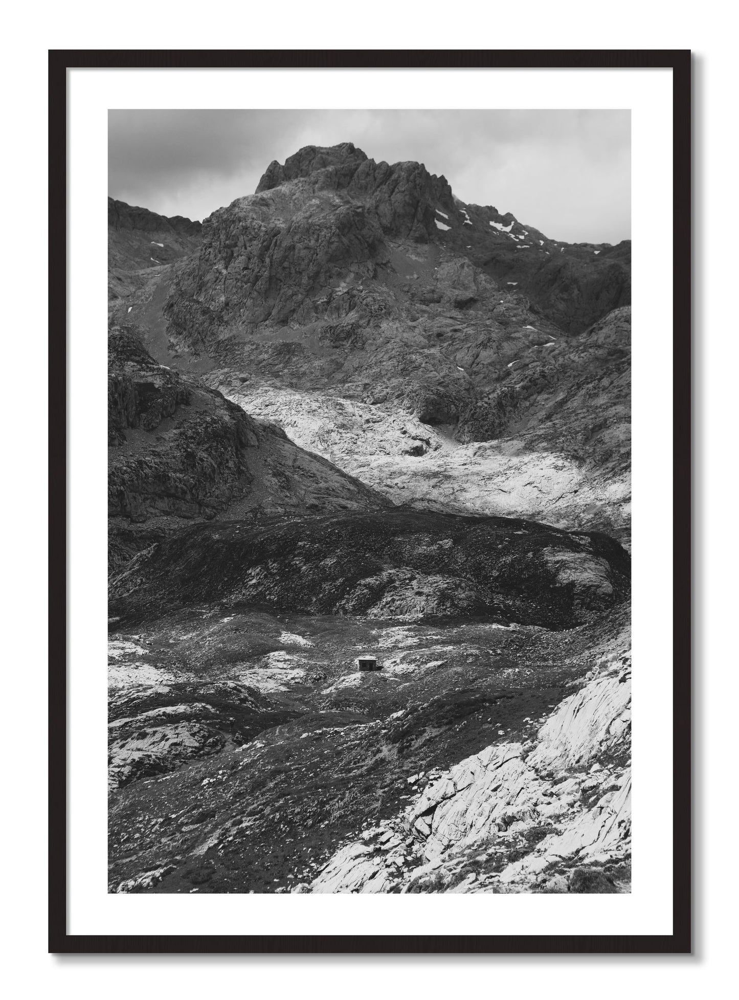 Framed photograph of Isolation by Dylan Ozanich, Black Walnut frame, Borders