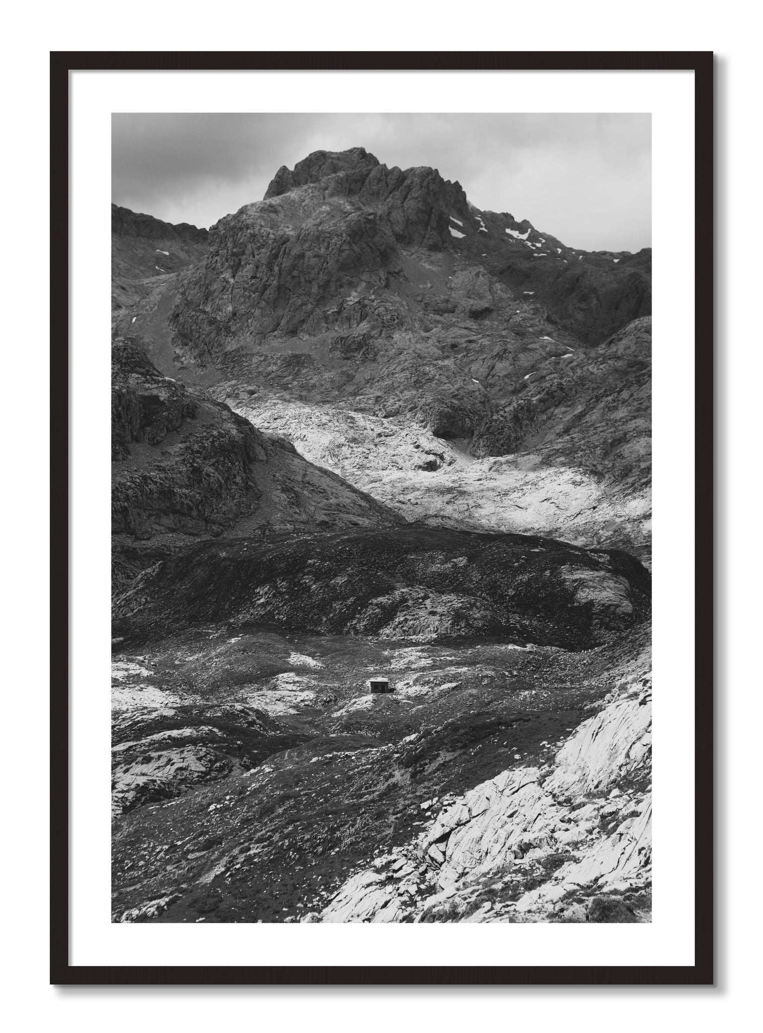 Framed photograph of Isolation by Dylan Ozanich, Black Walnut frame, Borders
