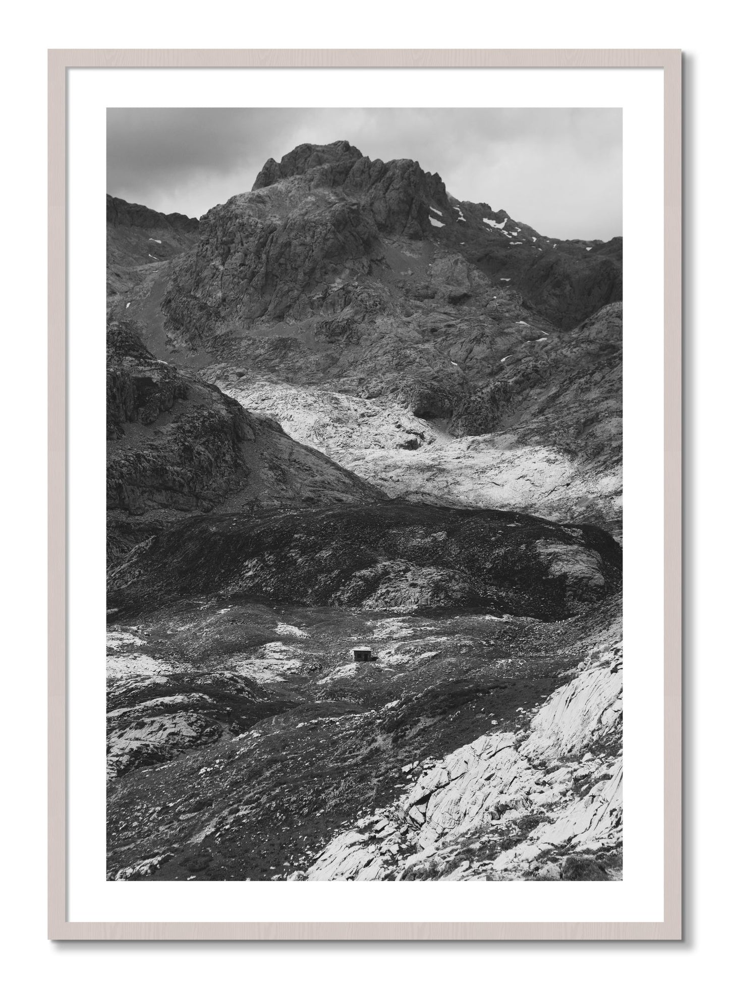 Framed photograph of Isolation by Dylan Ozanich, White Maple frame, Borders
