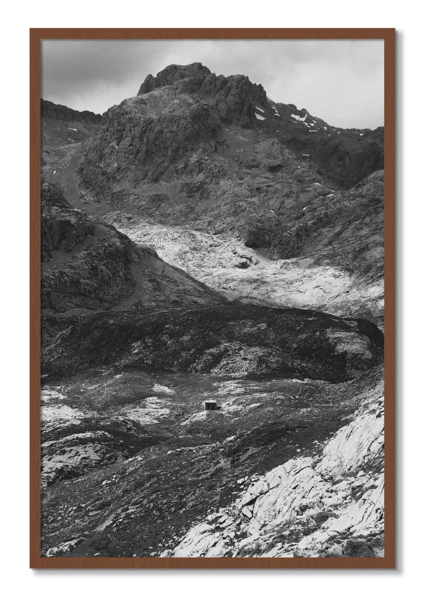 Framed photograph of Isolation by Dylan Ozanich, Walnut frame, Full Bleed