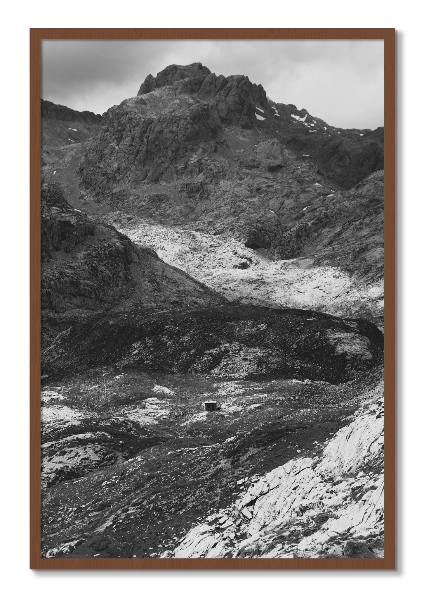 Framed photograph of Isolation by Dylan Ozanich, Walnut frame, Full Bleed