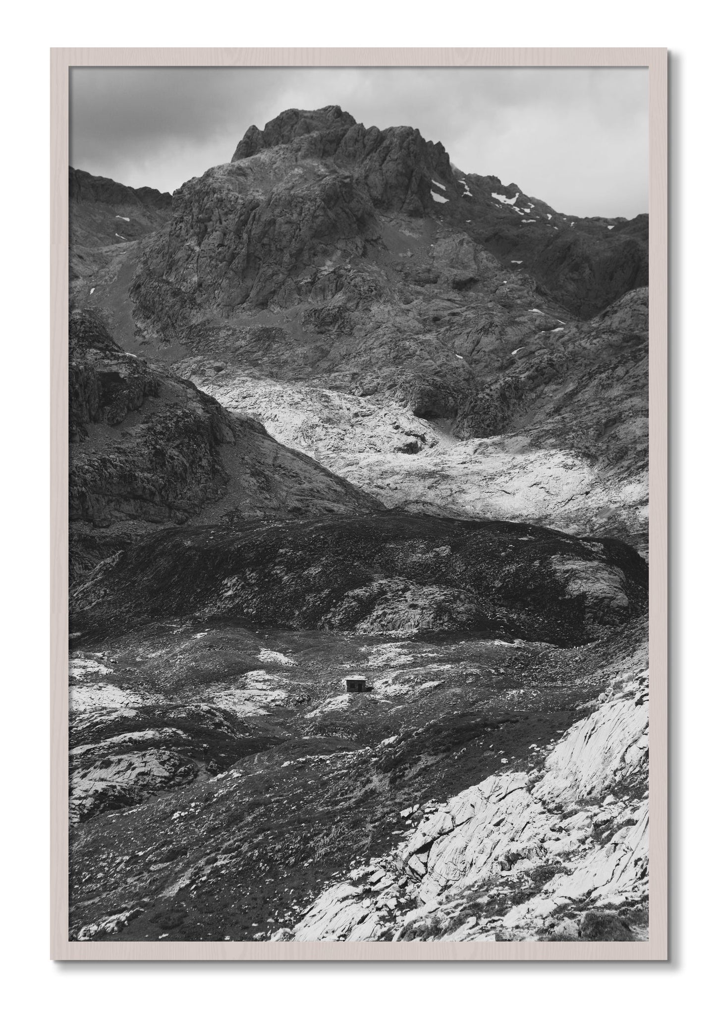 Framed photograph of Isolation by Dylan Ozanich, White Maple frame, Full Bleed