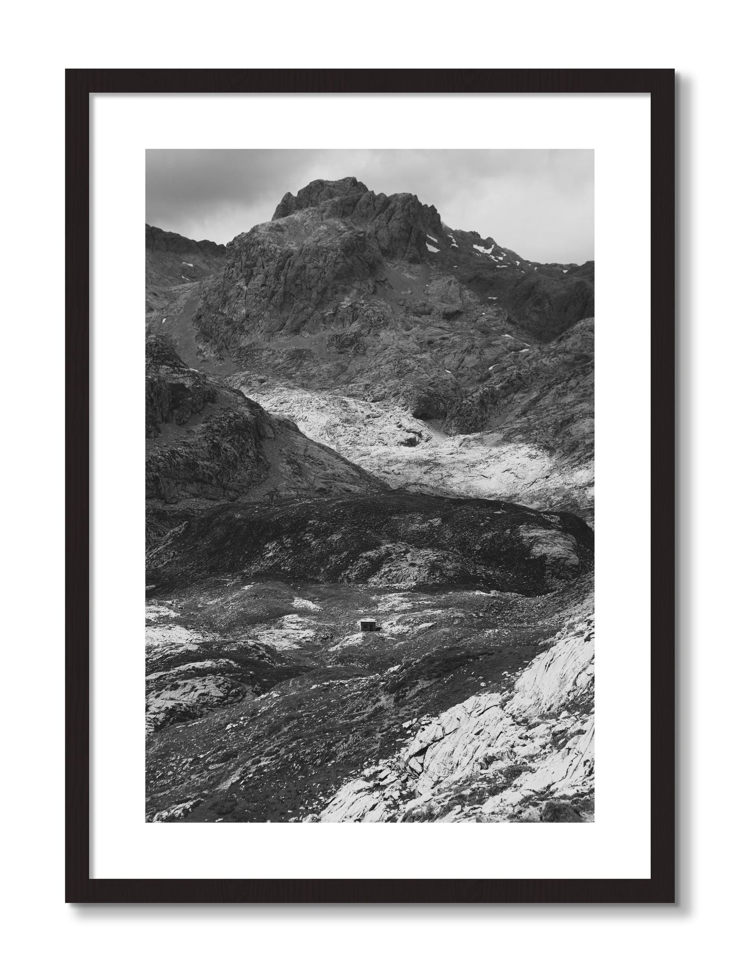 Framed photograph of Isolation by Dylan Ozanich, Black Walnut frame, Borders