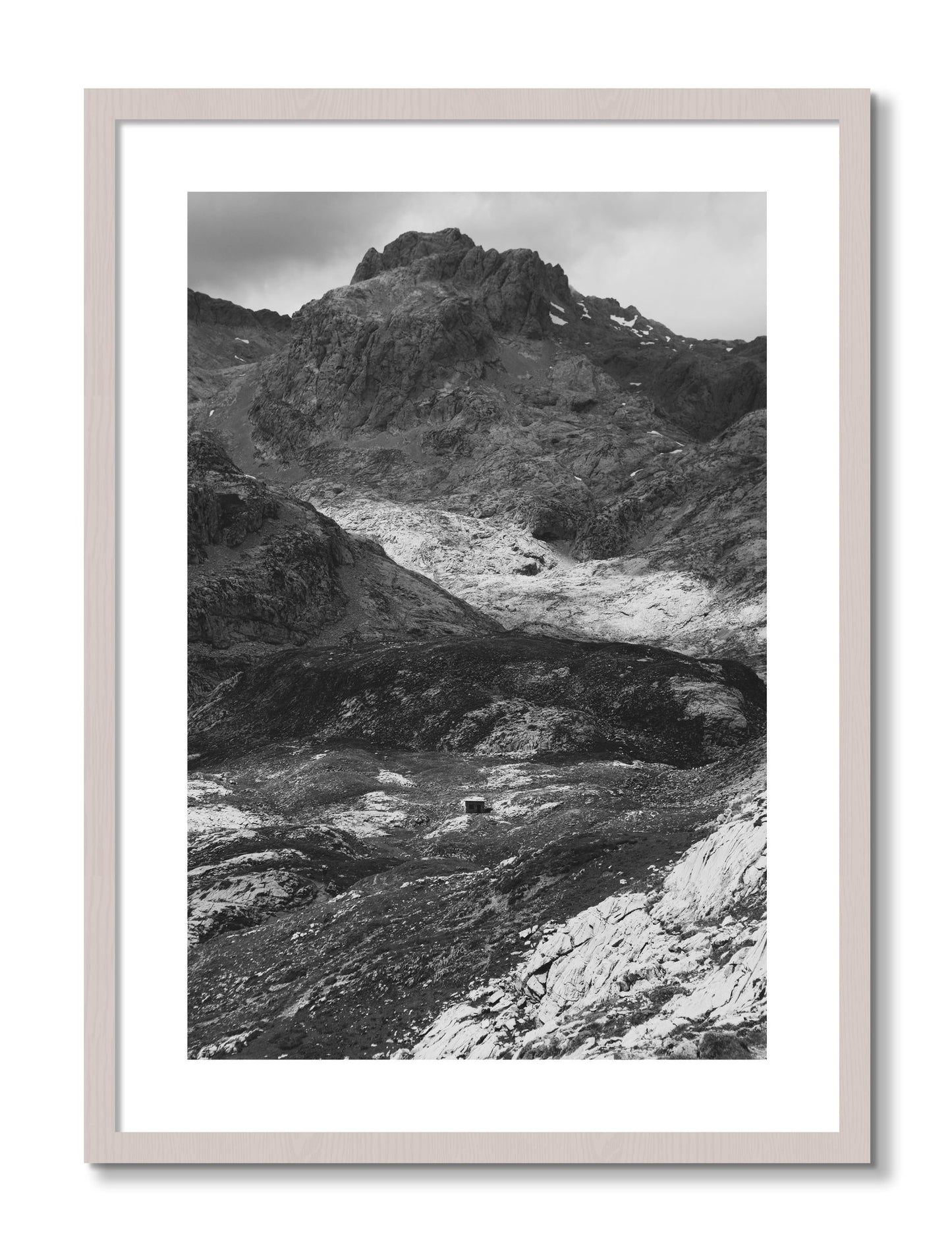 Framed photograph of Isolation by Dylan Ozanich, White Maple frame, Borders