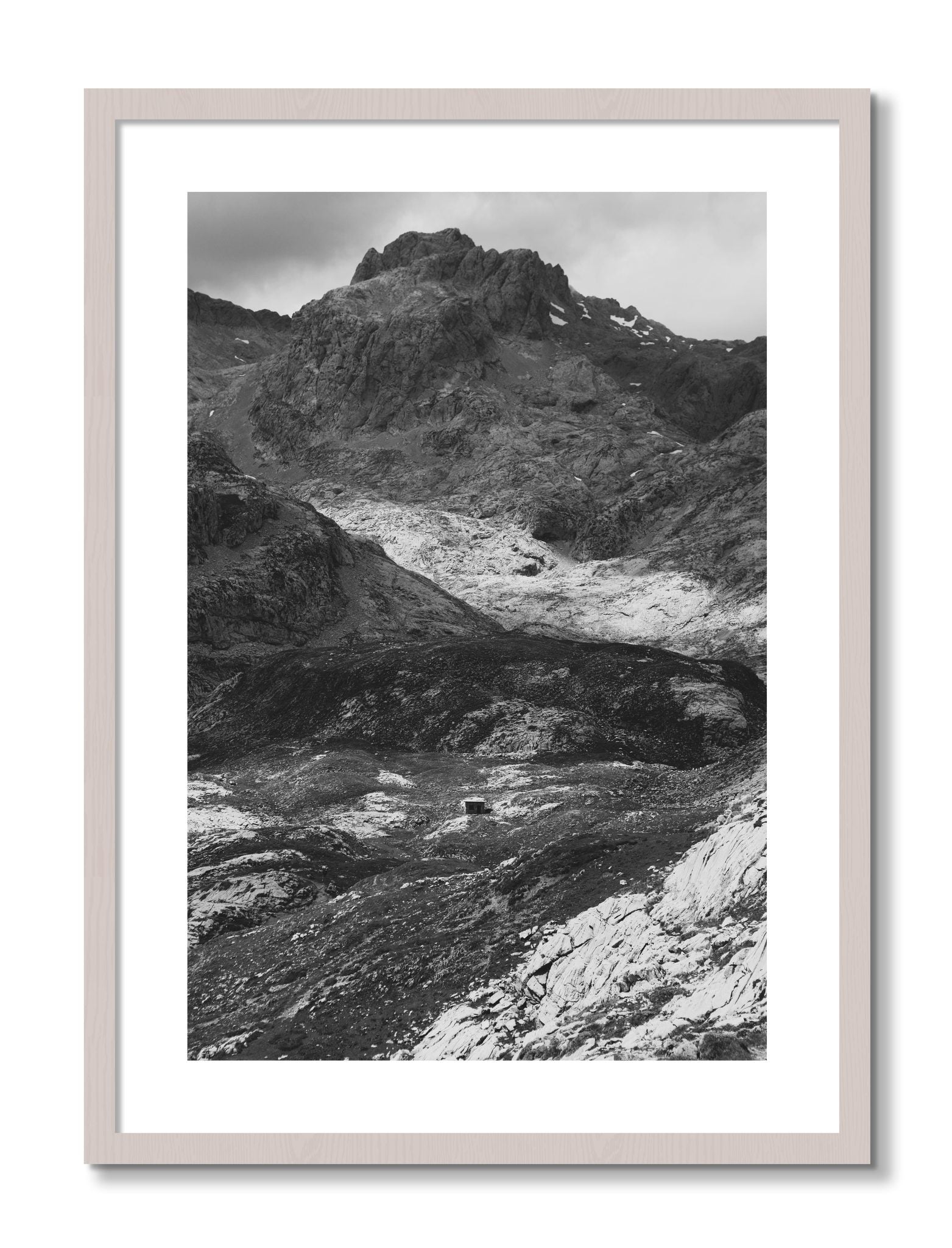 Framed photograph of Isolation by Dylan Ozanich, White Maple frame, Borders