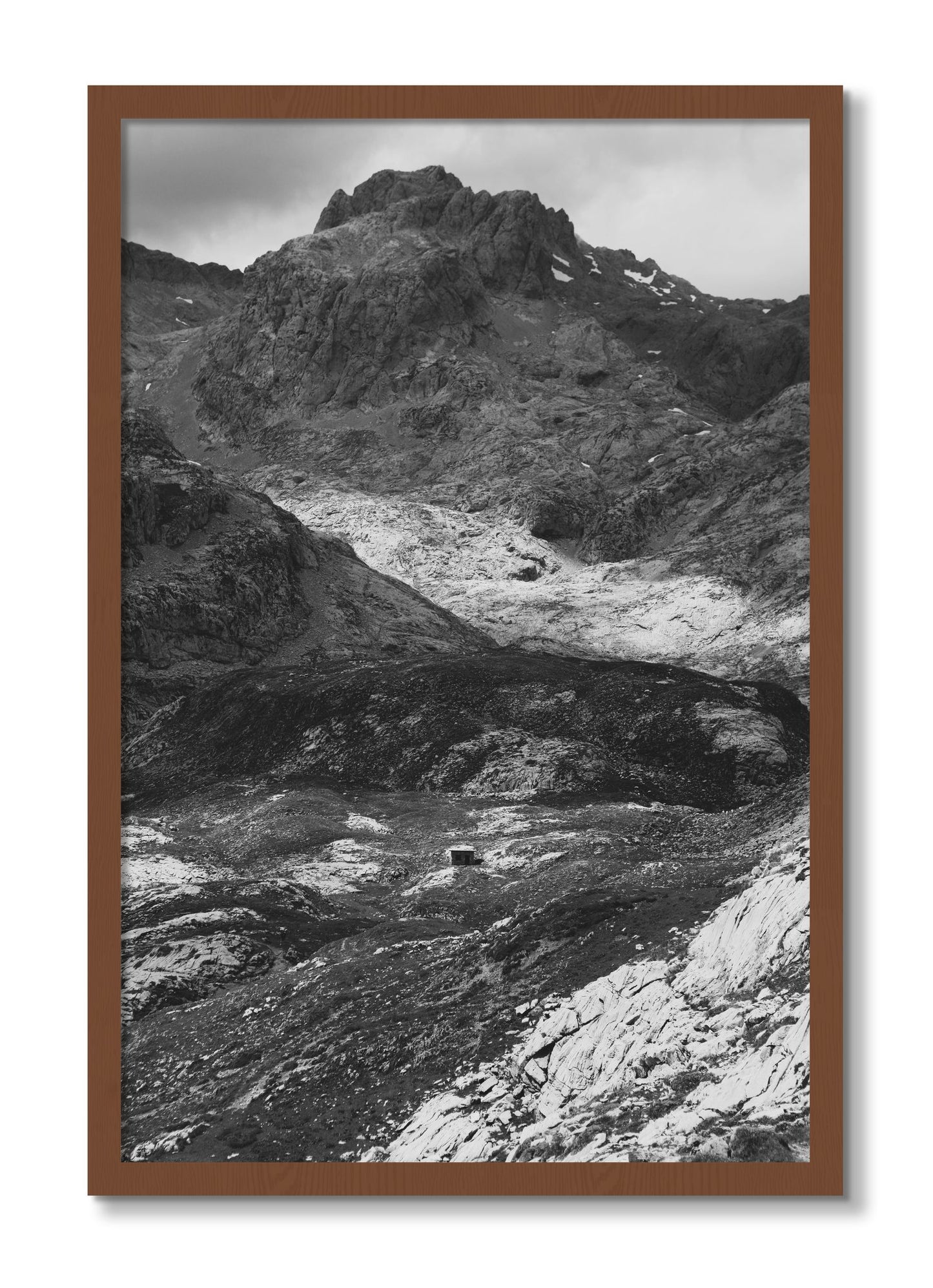 Framed photograph of Isolation by Dylan Ozanich, Walnut frame, Full Bleed