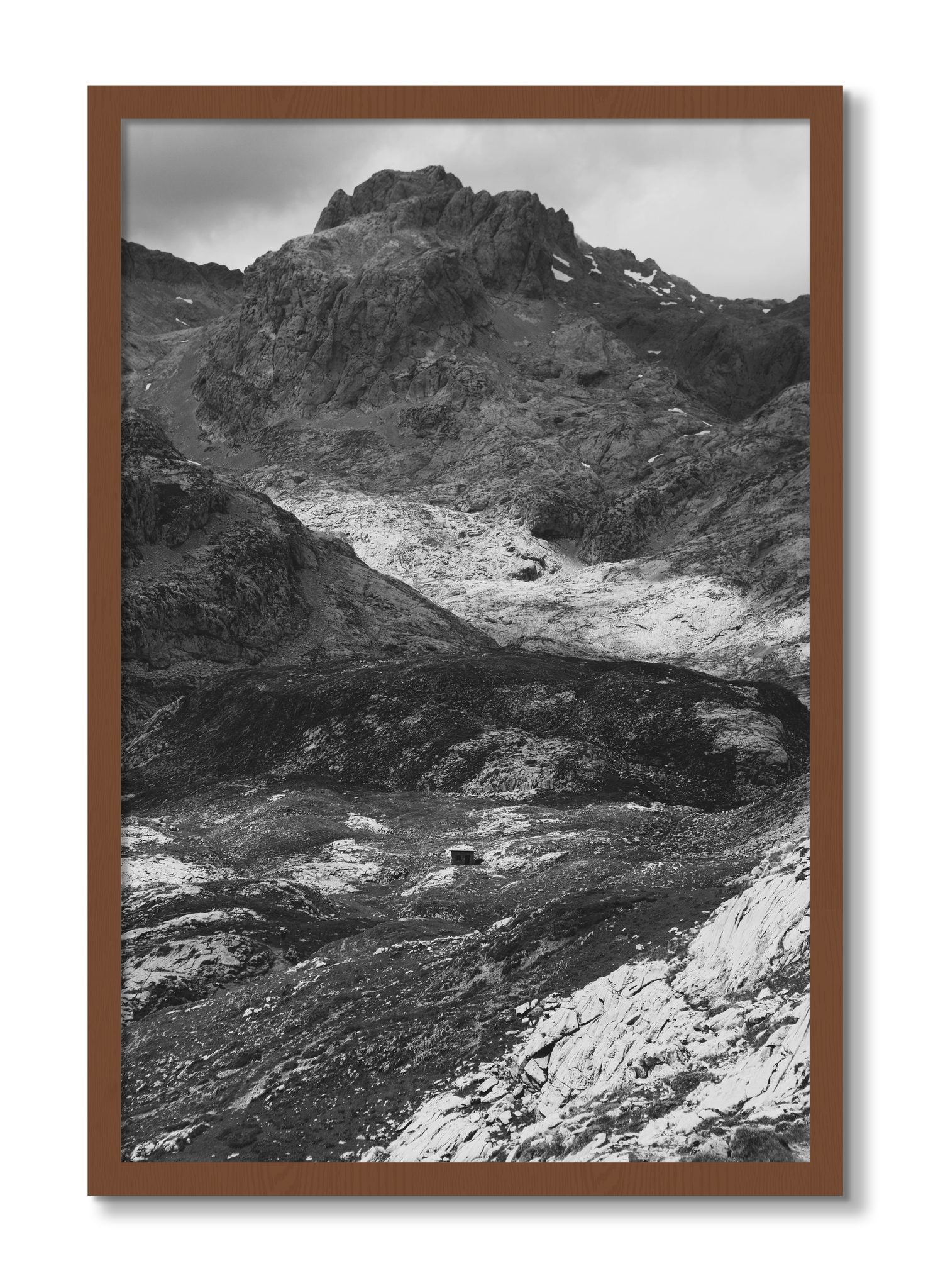 Framed photograph of Isolation by Dylan Ozanich, Walnut frame, Full Bleed