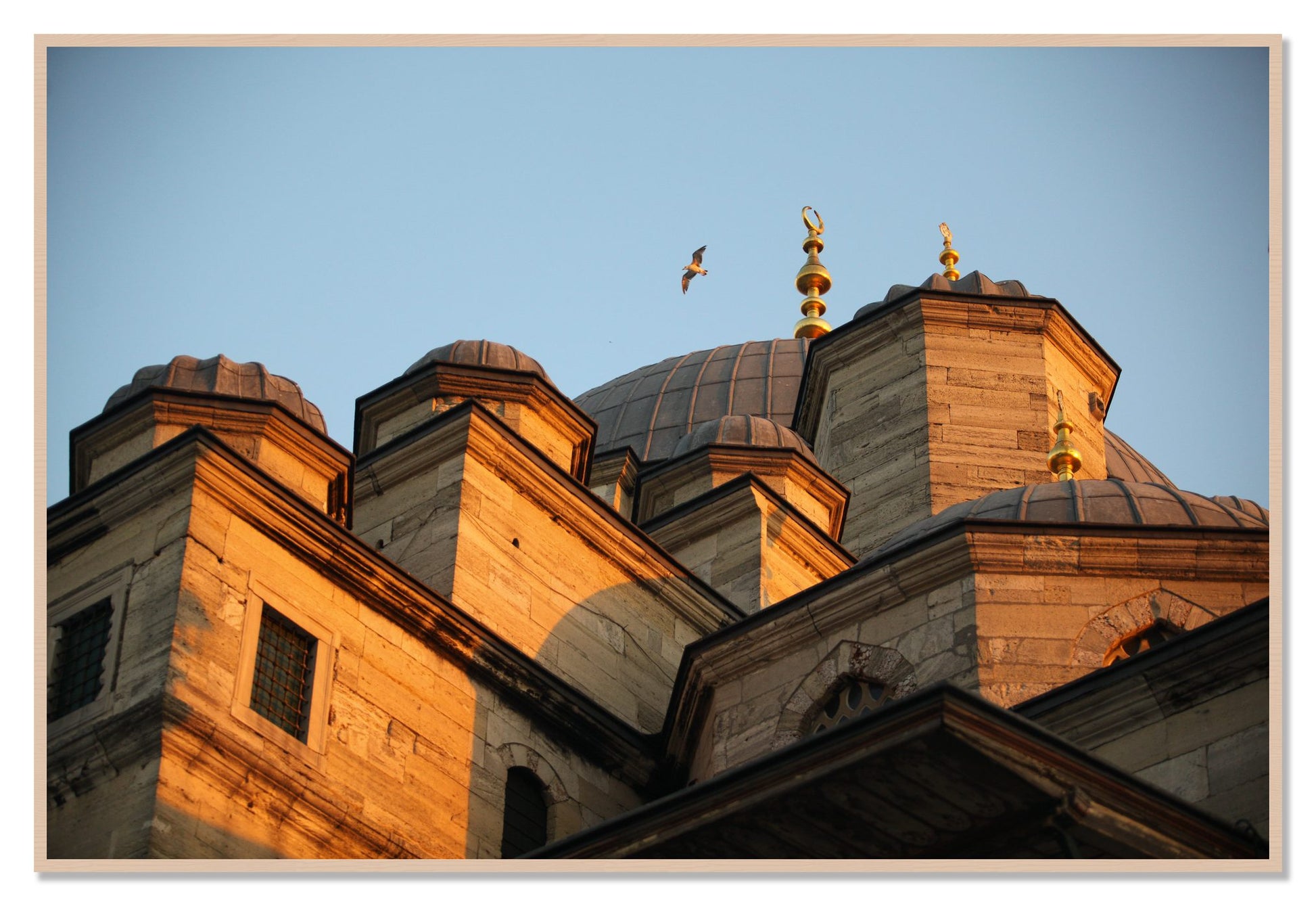 Istanbul by Dylan Ozanich, 48×72 Full Bleed Print in a Maple frame